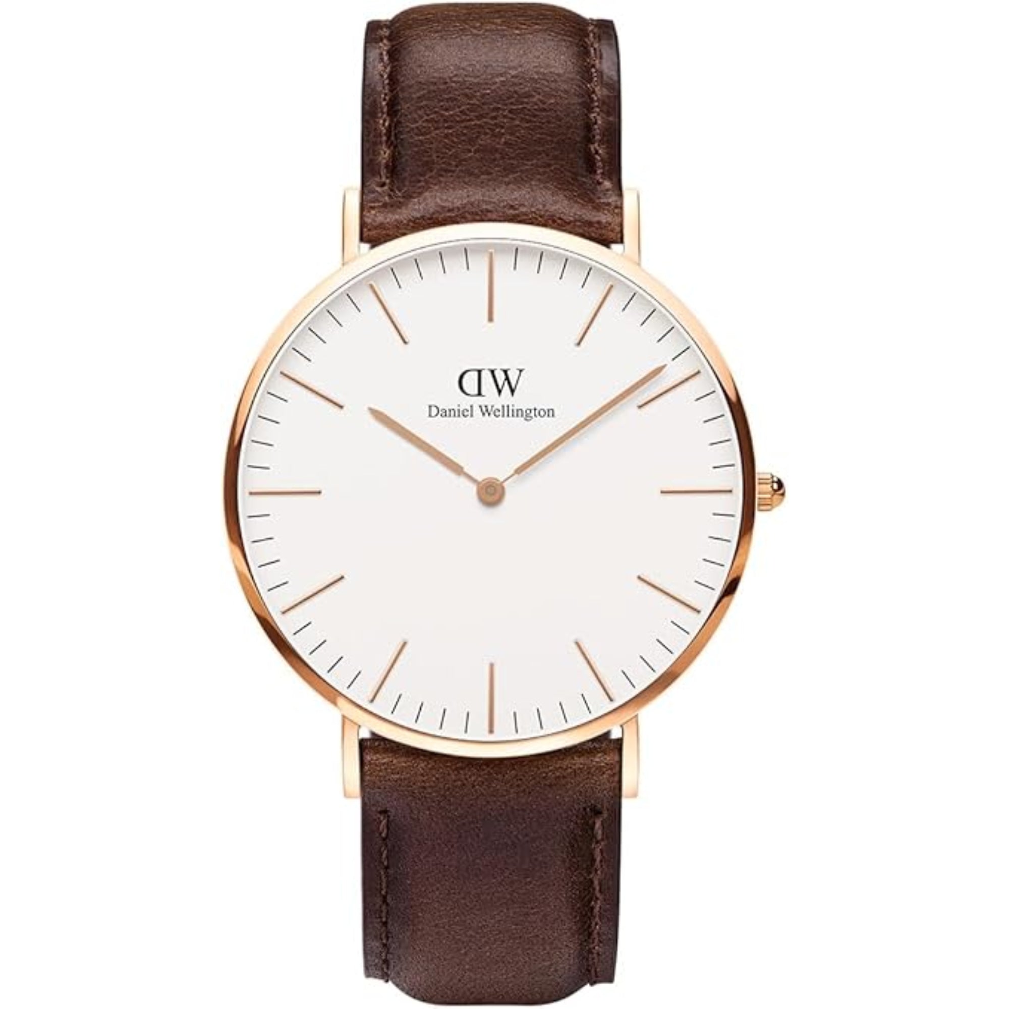 Daniel Wellington Classic Bristol White Dial Leather Strap Men’s Watch DW00100009