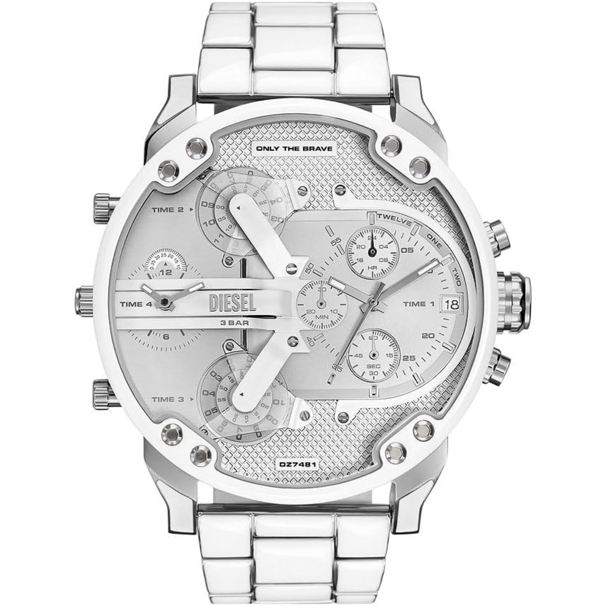 Diesel Mr. Daddy 2.0 Chronograph Stainless Steel Bracelet Silver Dial Men's Watch DZ7481