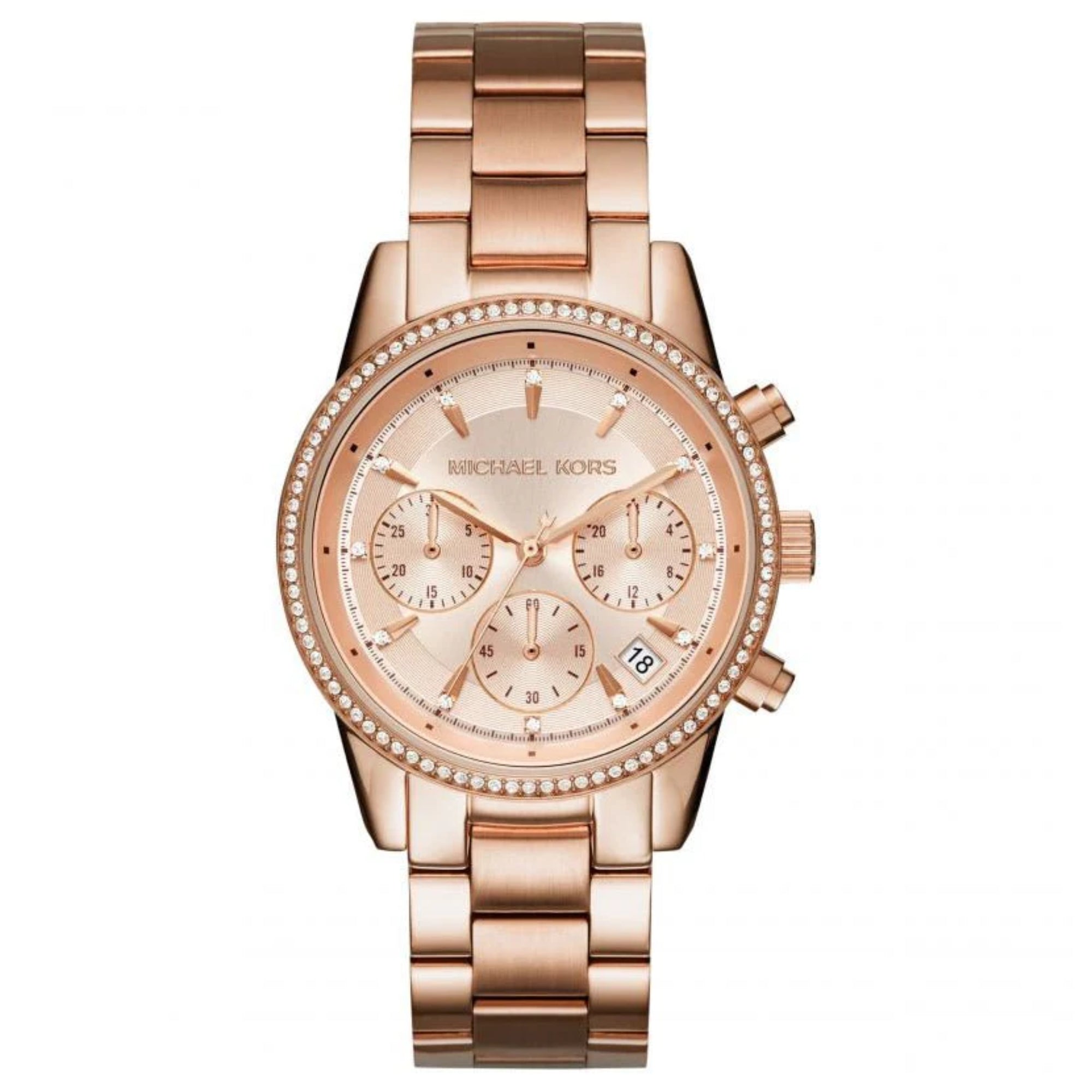 Michael Kors Bryant Rose Gold Chronograph Rose Gold Dial Women's Watch MK6357
