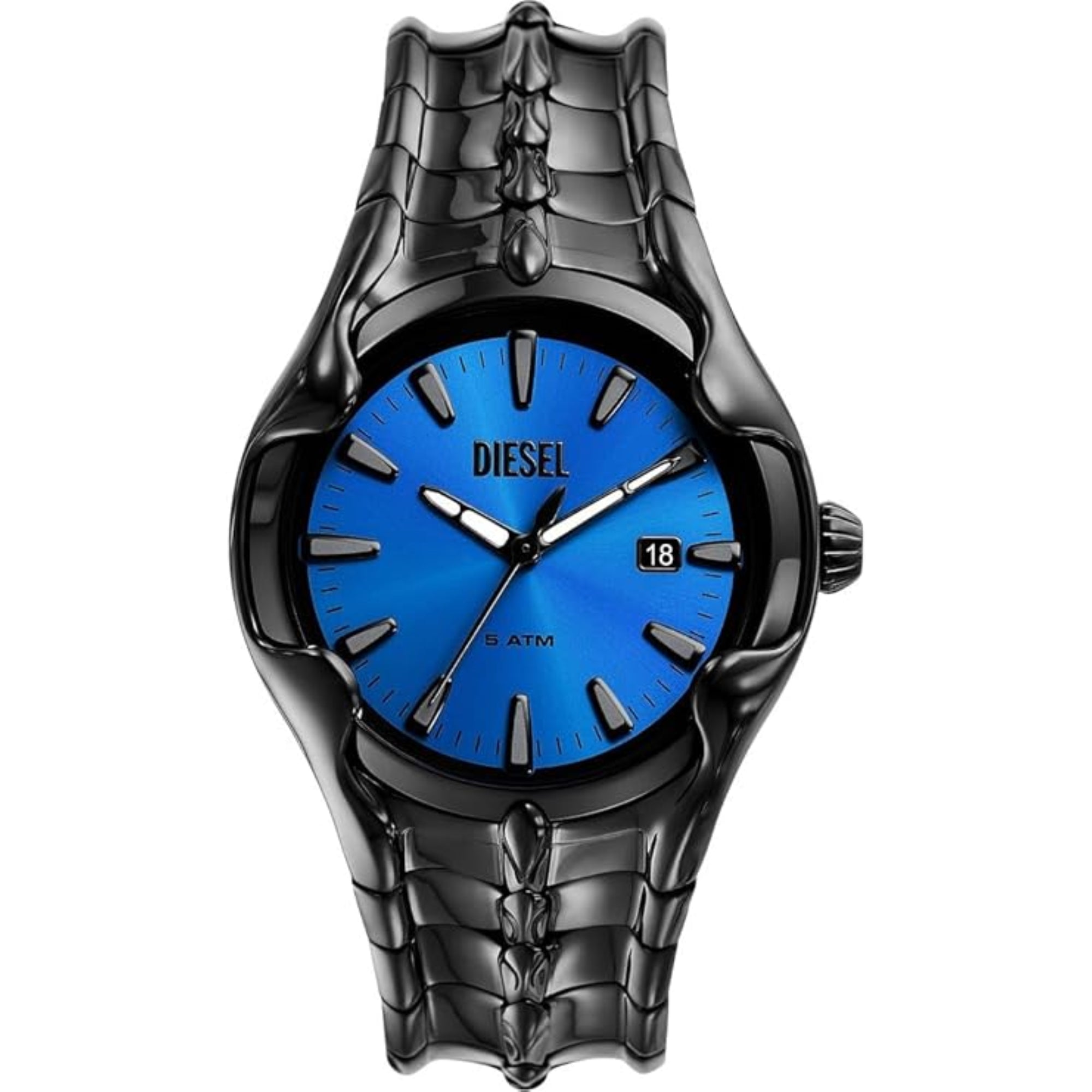 Diesel Vert Black Stainless Steel Bracelet Blue Dial Men's Watch DZ2198