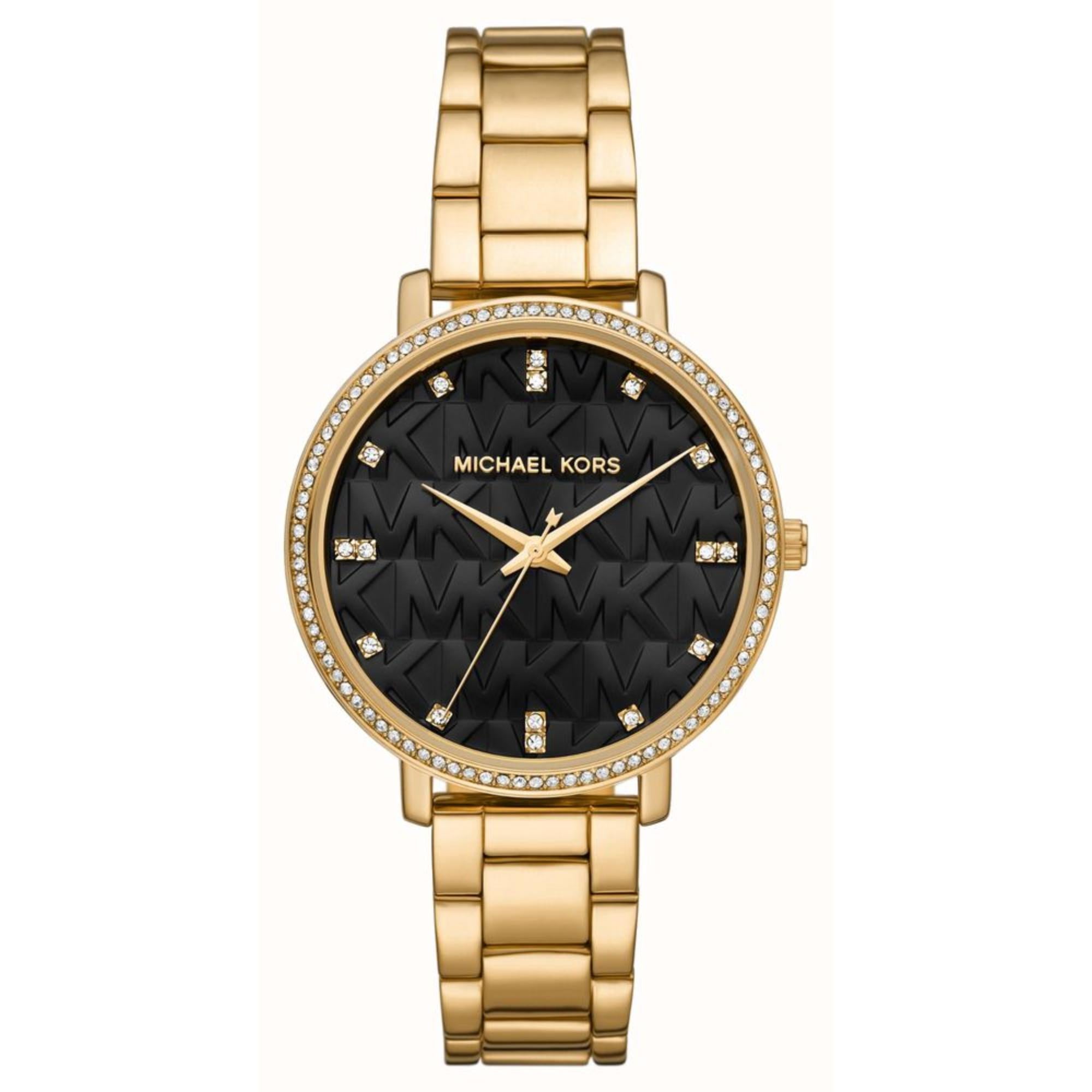 Michael Kors Pyper Gold-Tone Bracelet Black Dial Women's Watch MK4593