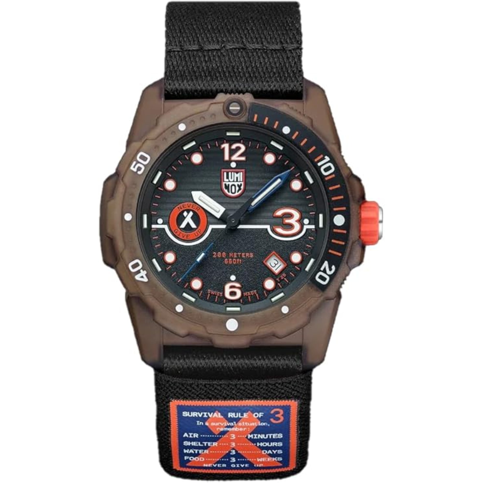 Luminox Bear Grylls Survival Sea 3720 ECO Series Black Dial Men's Watch XB.3721.ECO