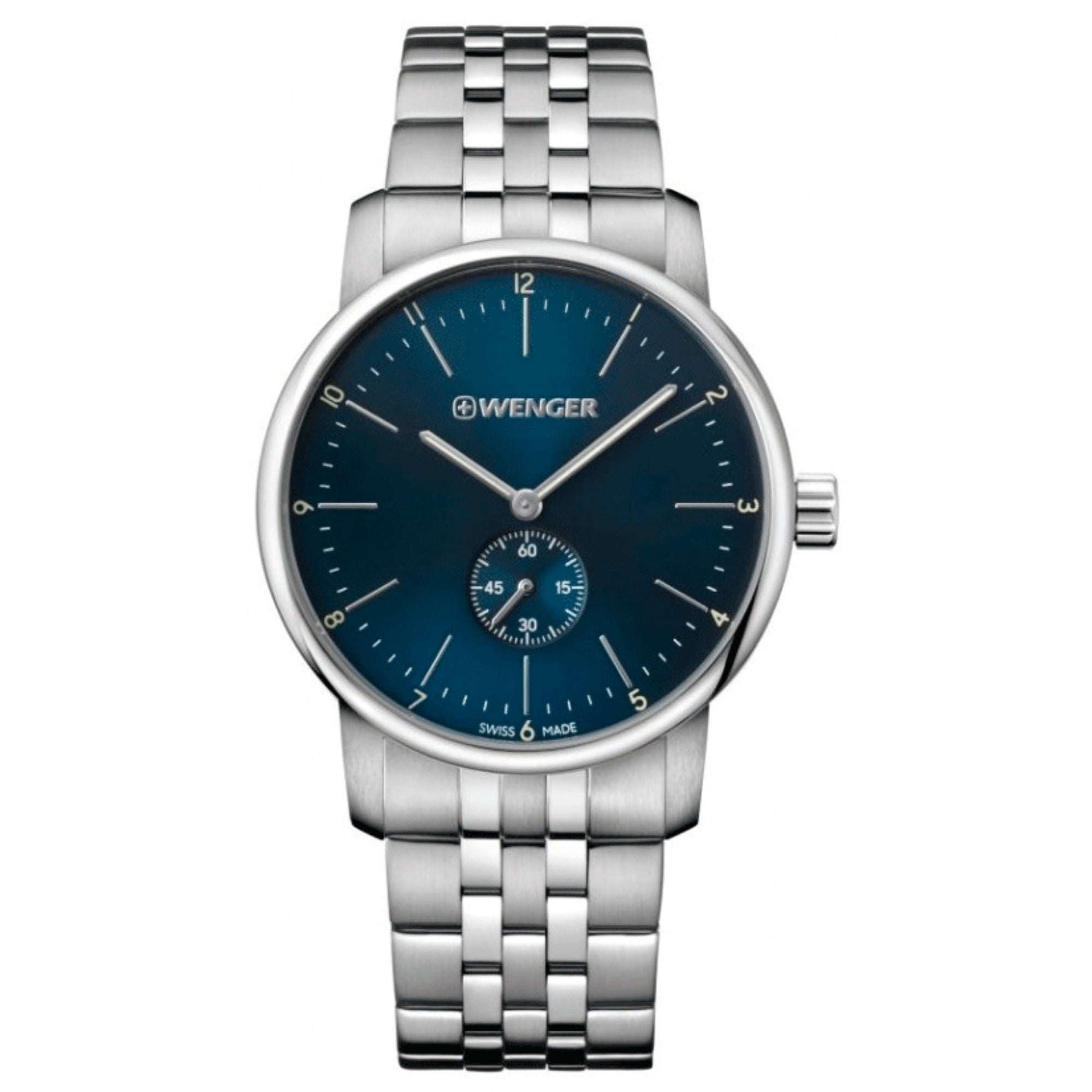 Wenger Urban Classic Quartz Blue Dial Stainless Steel Bracelet Men's Watch 01.1741.107
