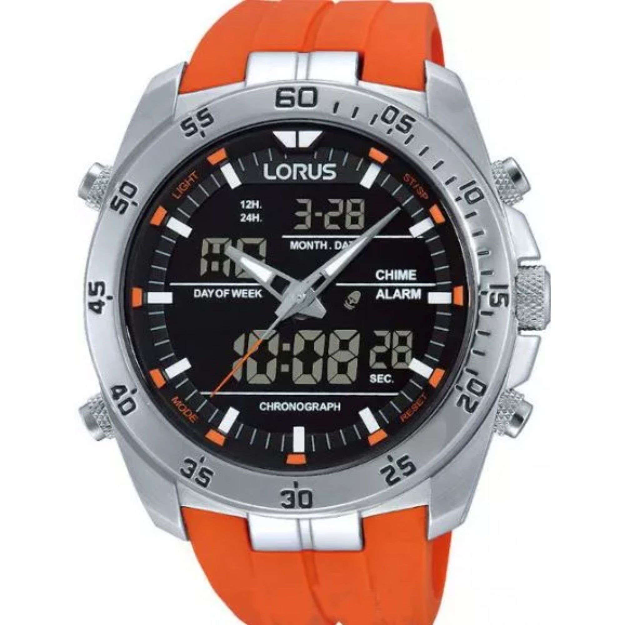 Lorus Sports Orange Rubber Men's Chronograph RW621AX9