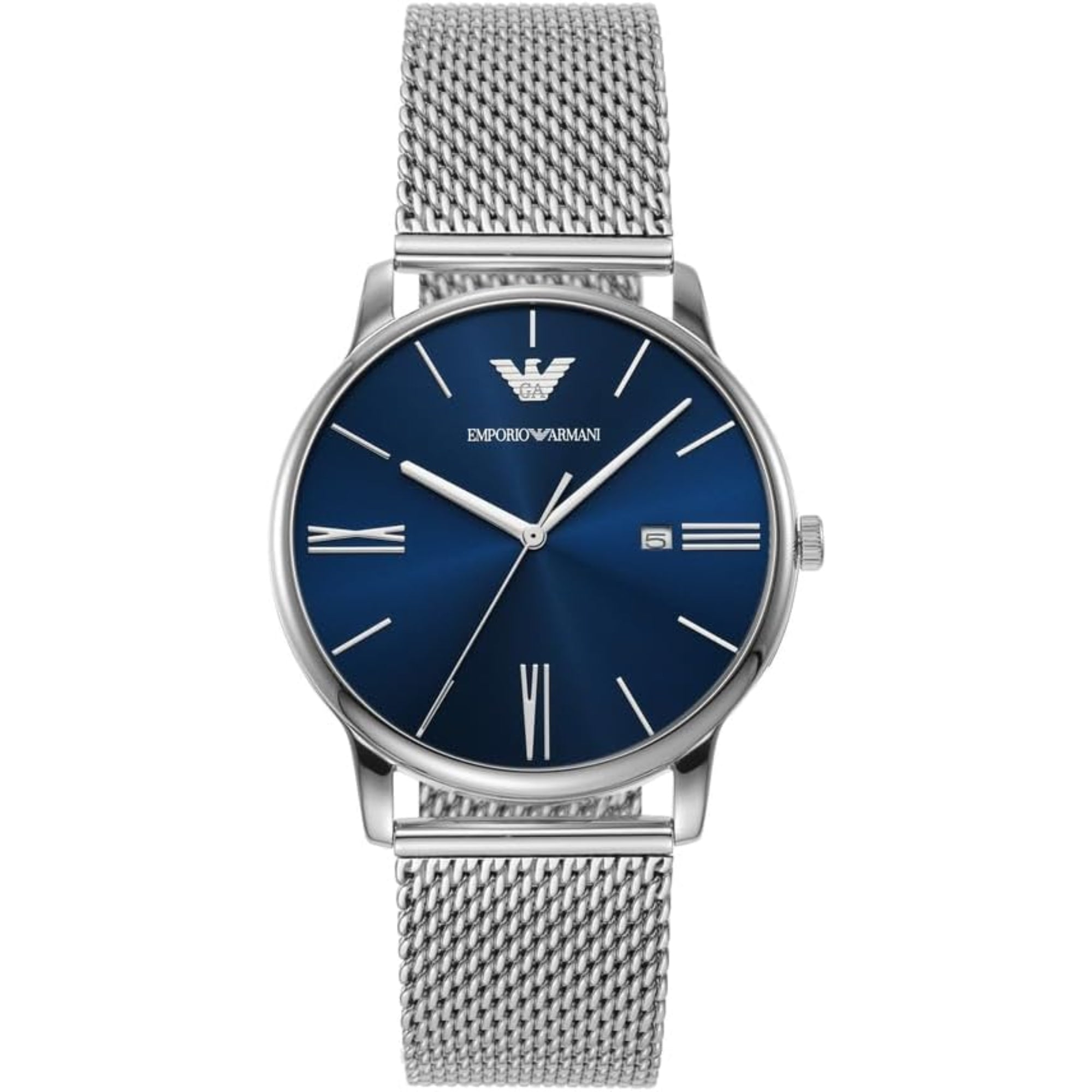 Emporio Armani Quartz Blue Dial Steel Strap Men’s Watch AR11571