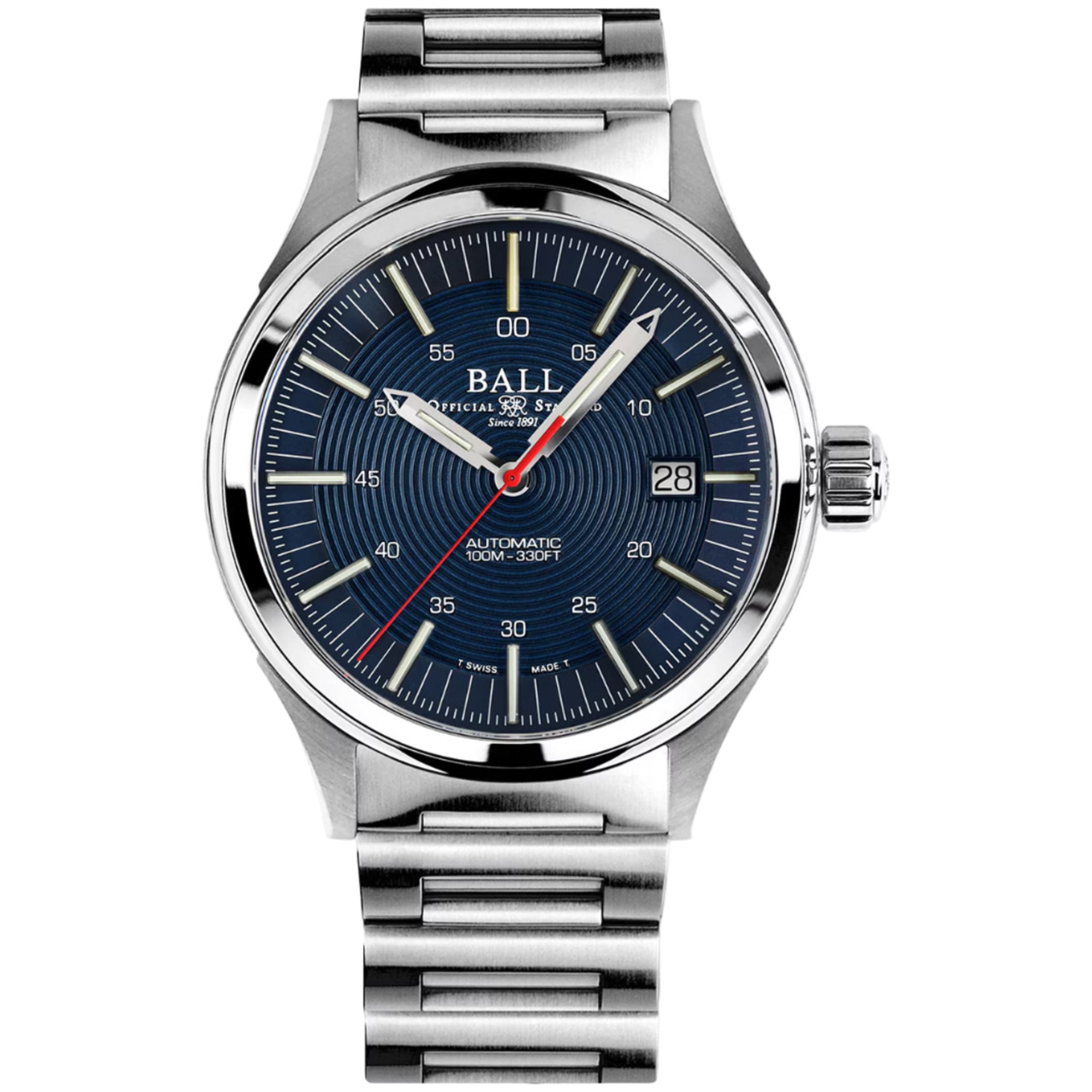 Ball Fireman NightBreaker Automatic Blue Dial Stainless Steel Bracelet Men's Watch NM2098C-S13-BE