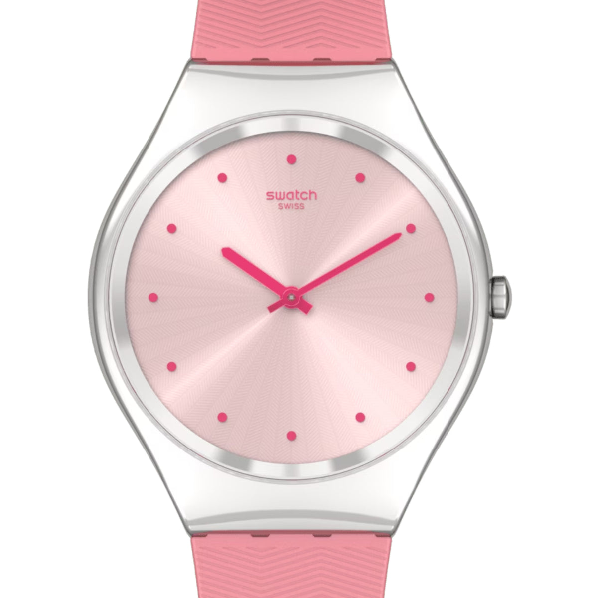 Swatch Pink Watch SYXS135 Skin Irony Rose Moire Quartz Ladies