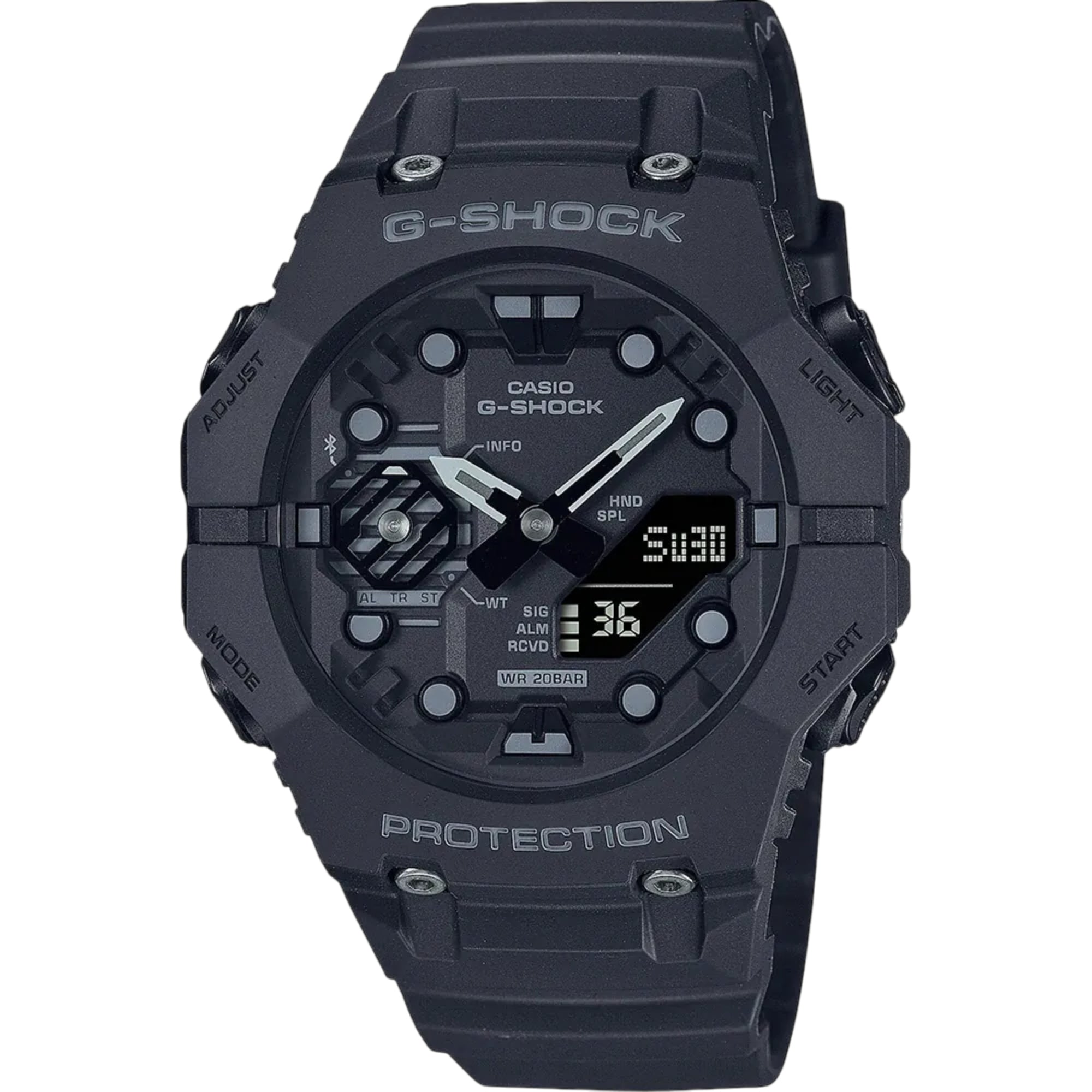 Casio G-Shock Quartz Black Dial Black Resin Strap Mens Watch GA-B001-1AER