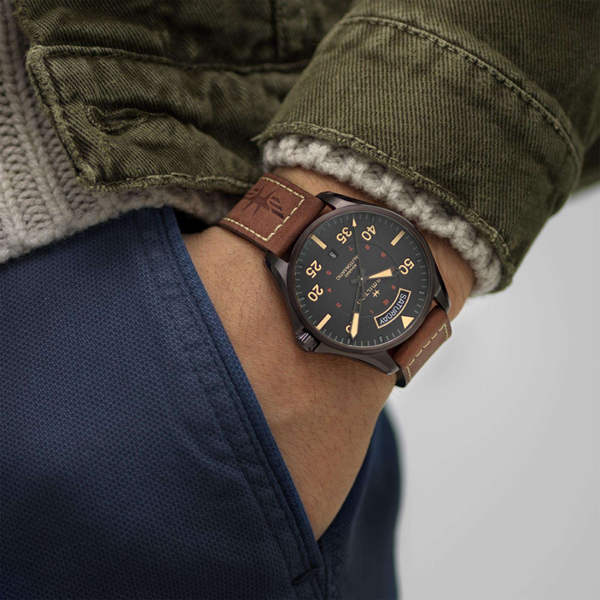 Hamilton Khaki Pilot Aviation Automatic Mens Watch H64605531 42mm