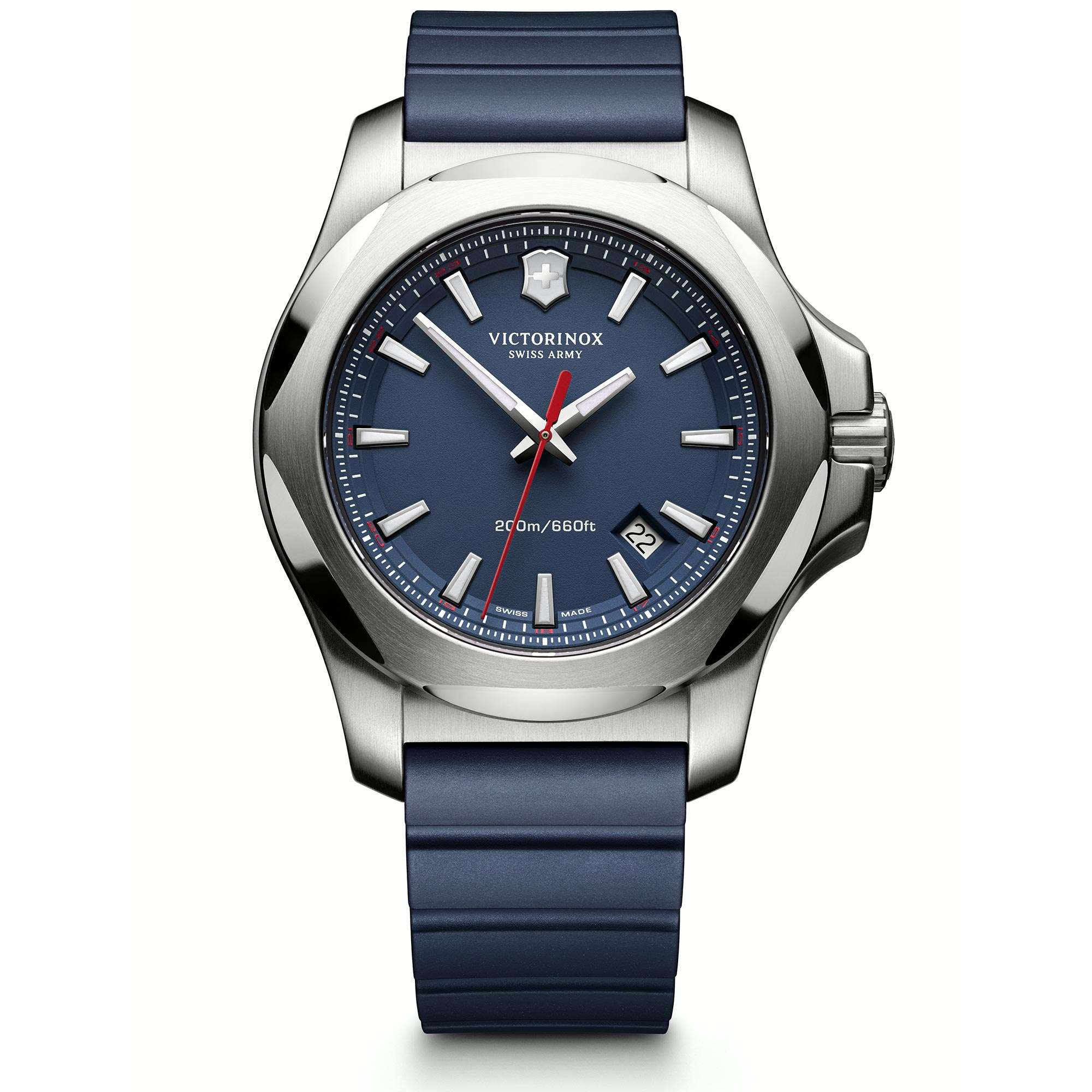 Victorinox Swiss Army I.N.OX. Blue High-Grade Rubber With Protective Bumper Strap Mens Watches 241688.1 43mm