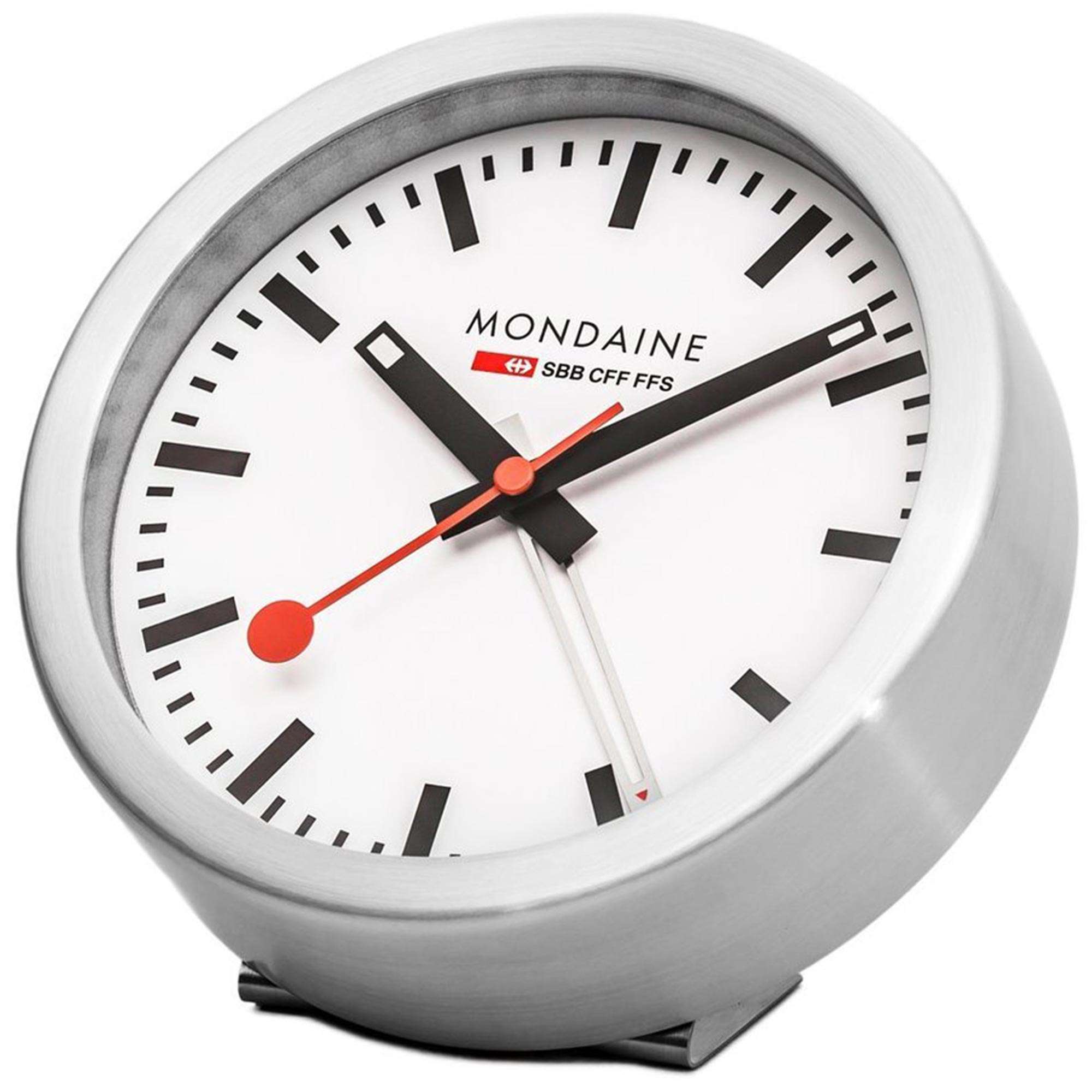 Mondaine Wall Desk Aluminum Case Clock A997.MCAL.16SBB 125mm