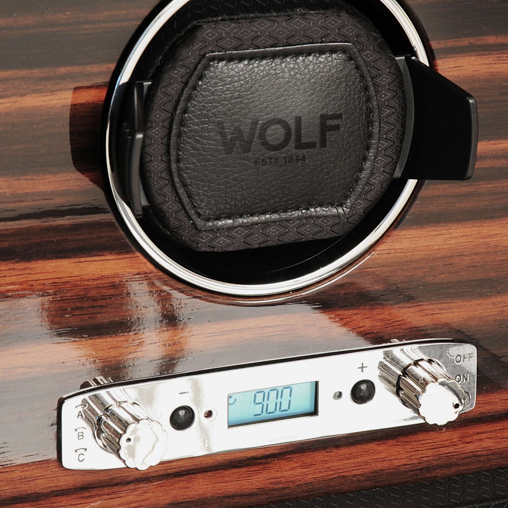 WOLF Roadster Ebony Macassar Single Watch Winder 457056