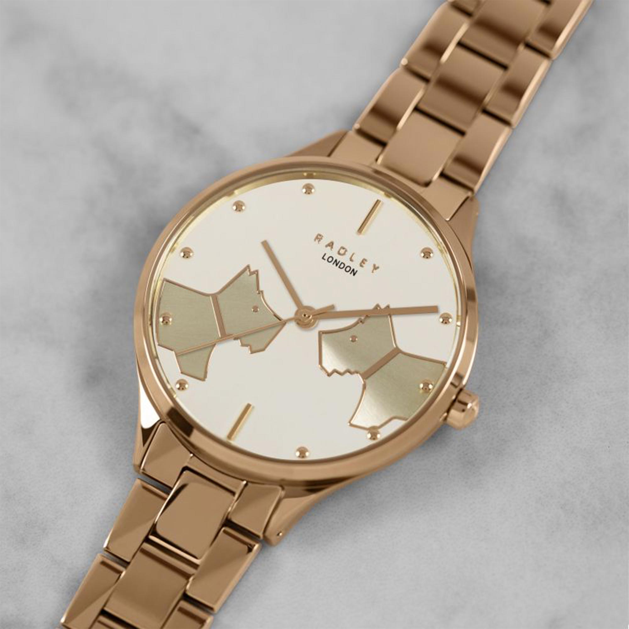 Radley Face To Face Quartz Rose Dial Stainless Steel Bracelet Ladies Watch RY4514