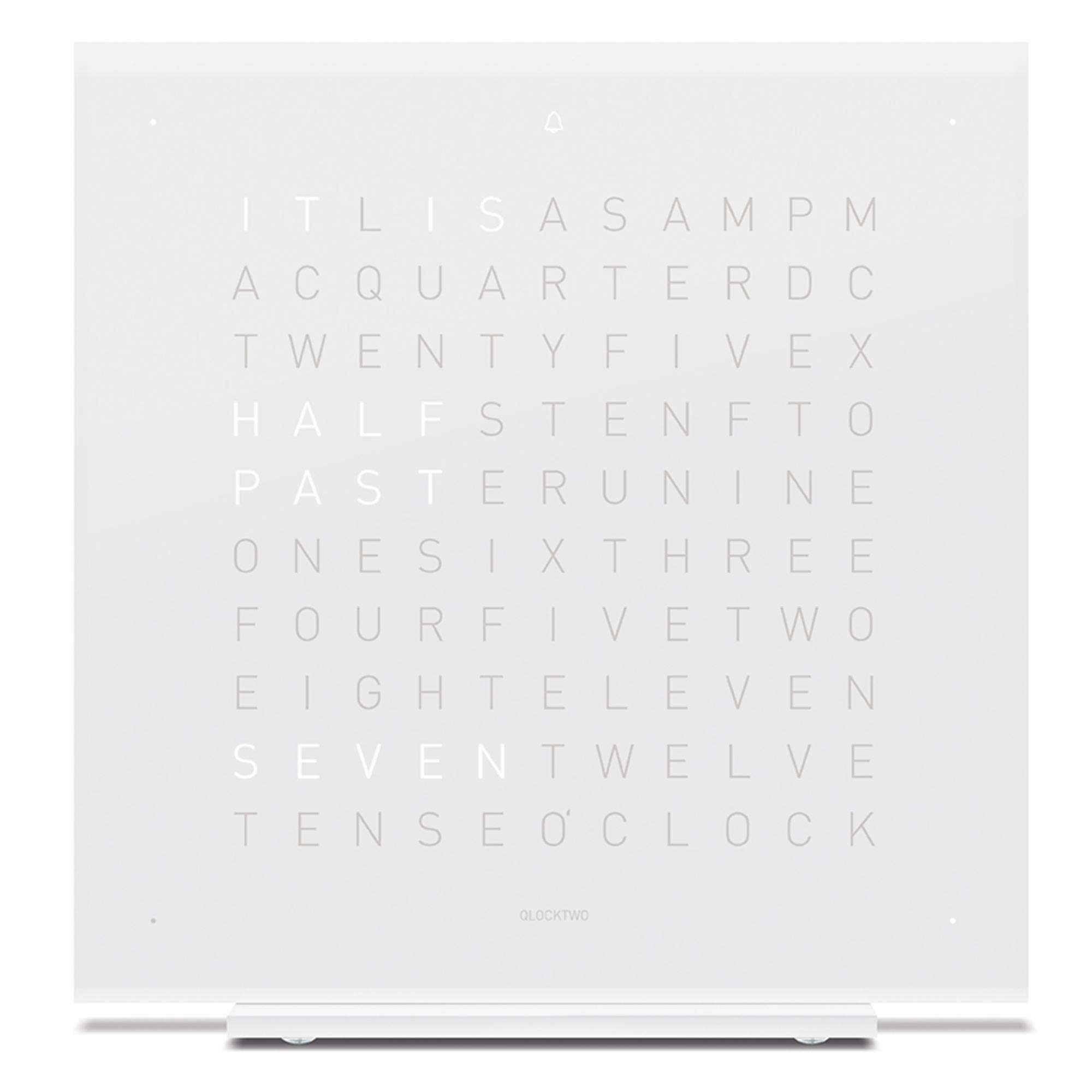 QLOCKTWO Touch Table Clock Acrylic Vanilla Sugar T4PENVS