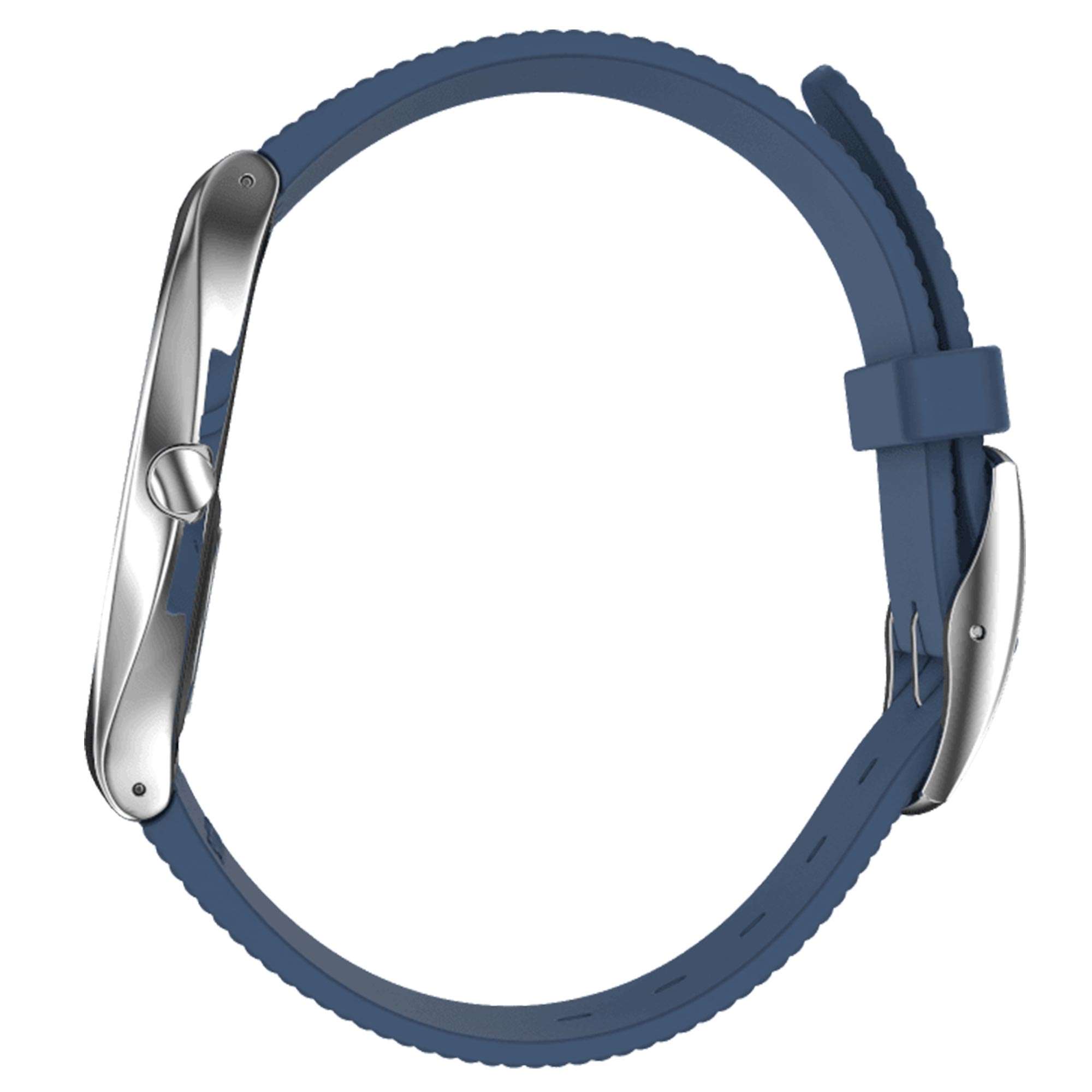 Swatch Bienne By Day Quartz Blue Dial Rubber Strap Watch SS07S111