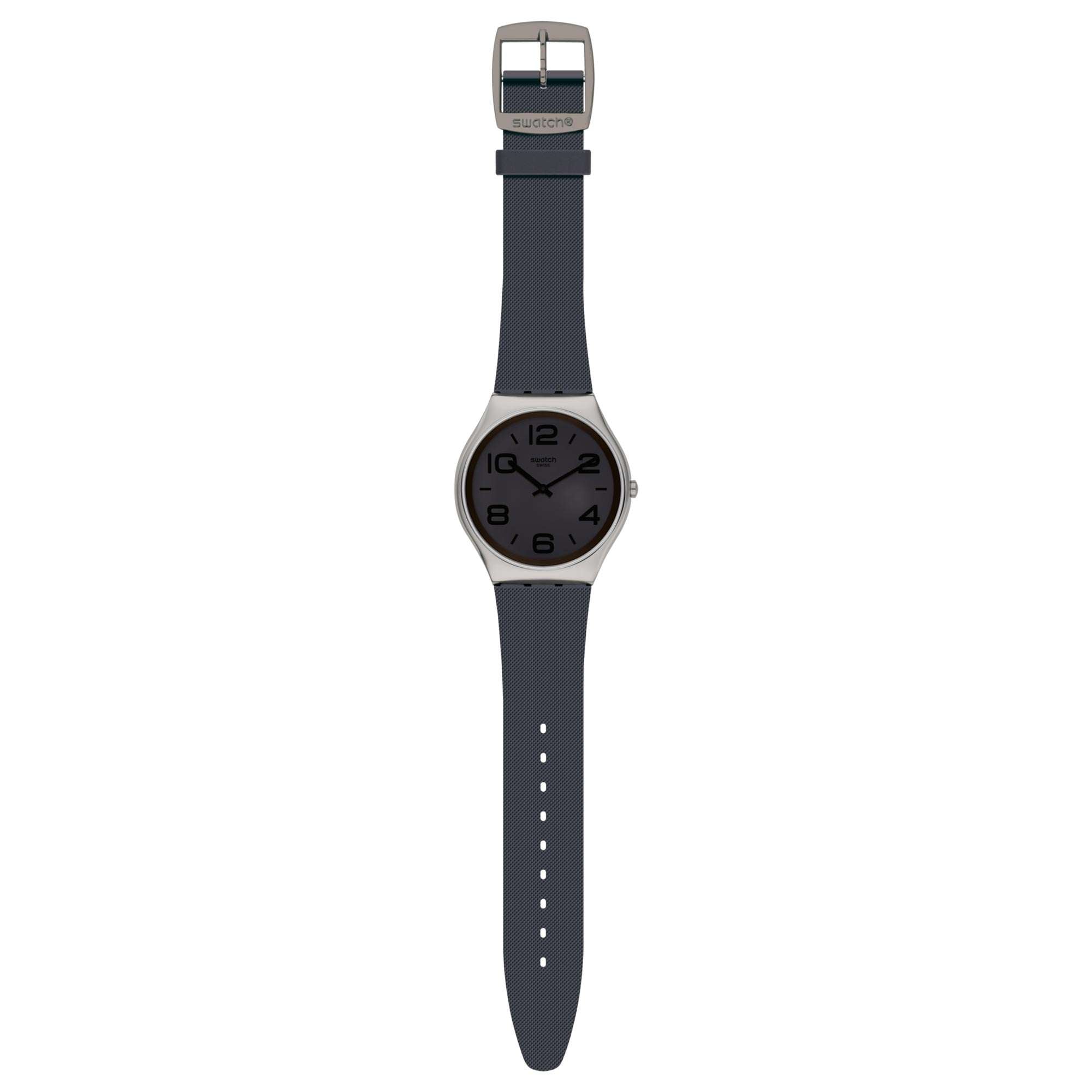 Swatch Day Trick Quartz Grey Dial Rubber Strap Unisex Watch SS07S110