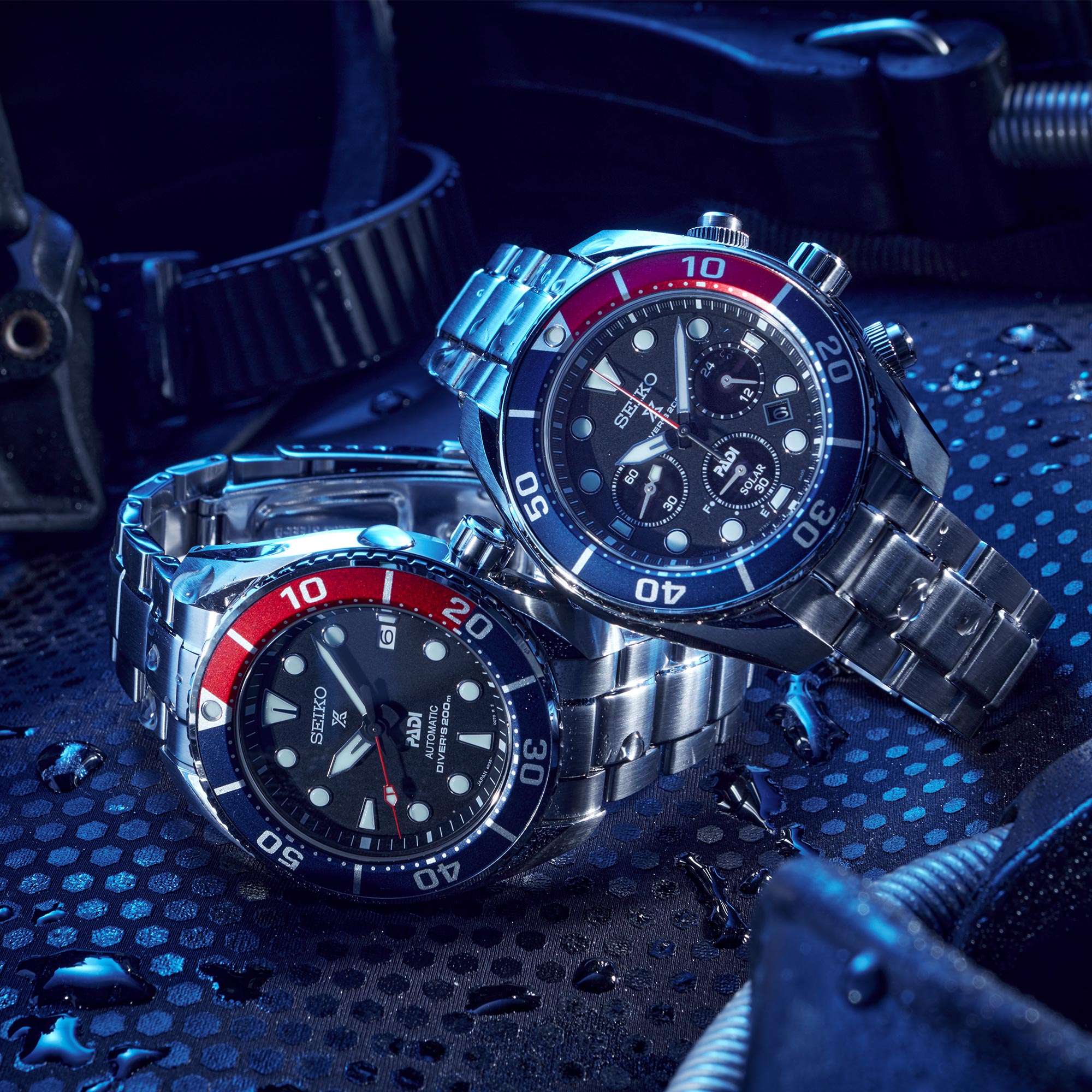 Seiko Prospex PADI Special Edition 'Sumo' Solar Chronograph Black Dial Men's Watch SSC795J1