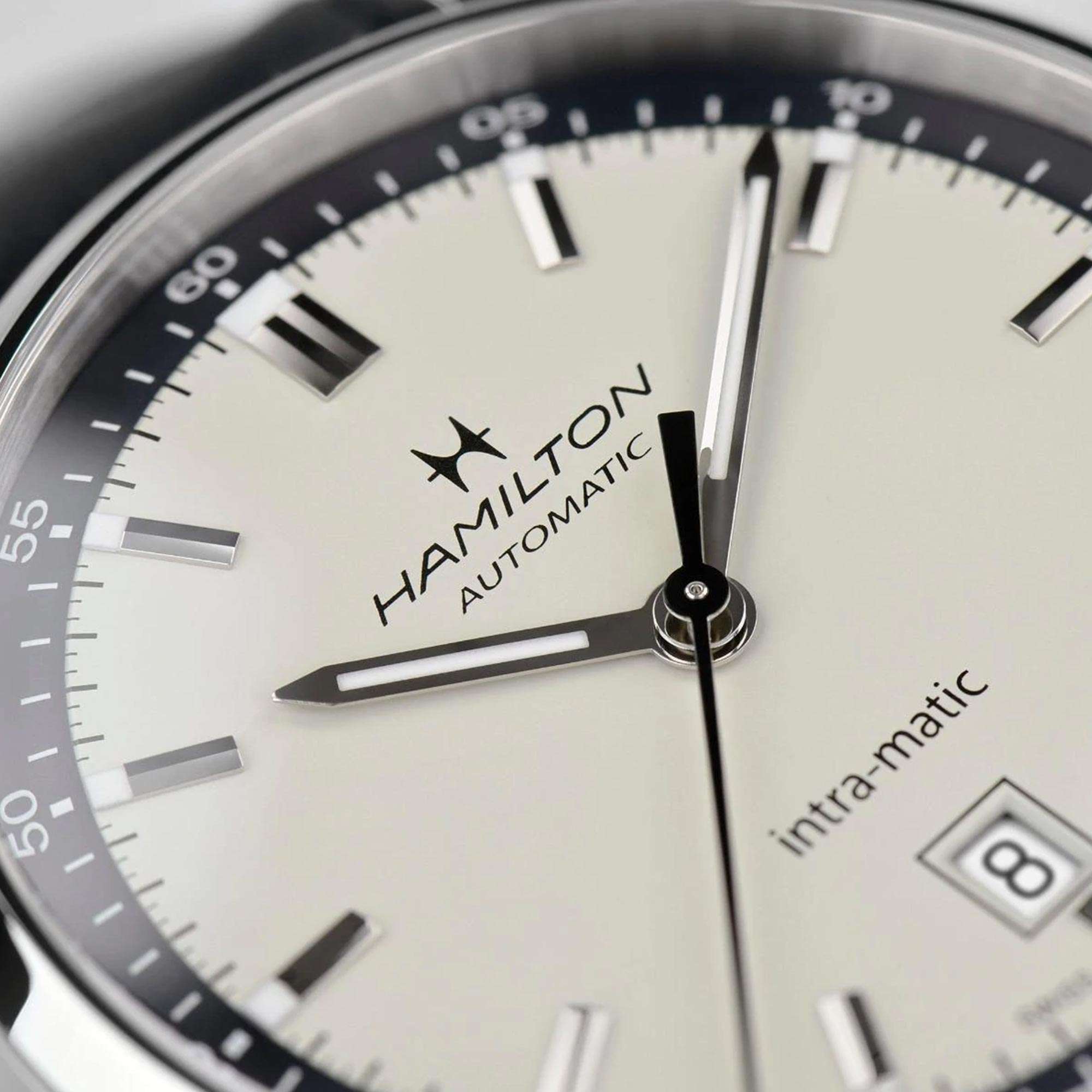 Hamilton American Classic Intra-Matic Automatic Beige Dial Leather Strap Men's Watch H38425720