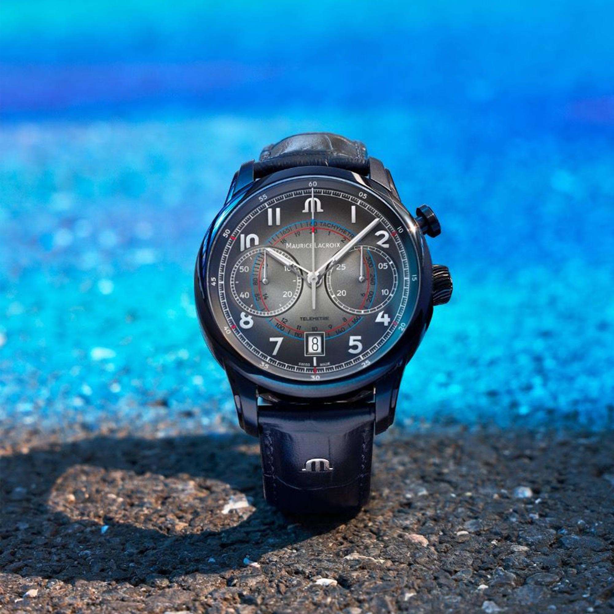 Maurice Lacroix Pontos Chronograph Monopusher Automatic Black Dial Watch PT6428-DLB01-320-2