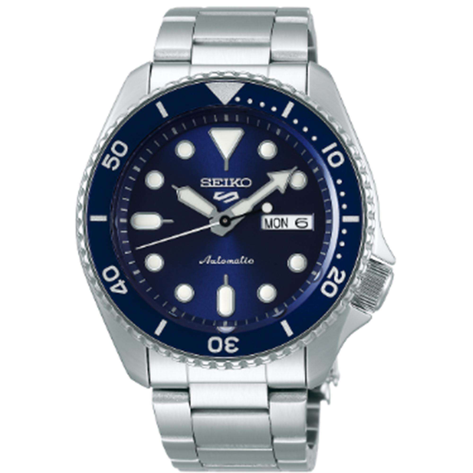 Seiko 5 Sports Blue Dial Silver Stainless Steel Automatic Men's Watch SRPD51K1