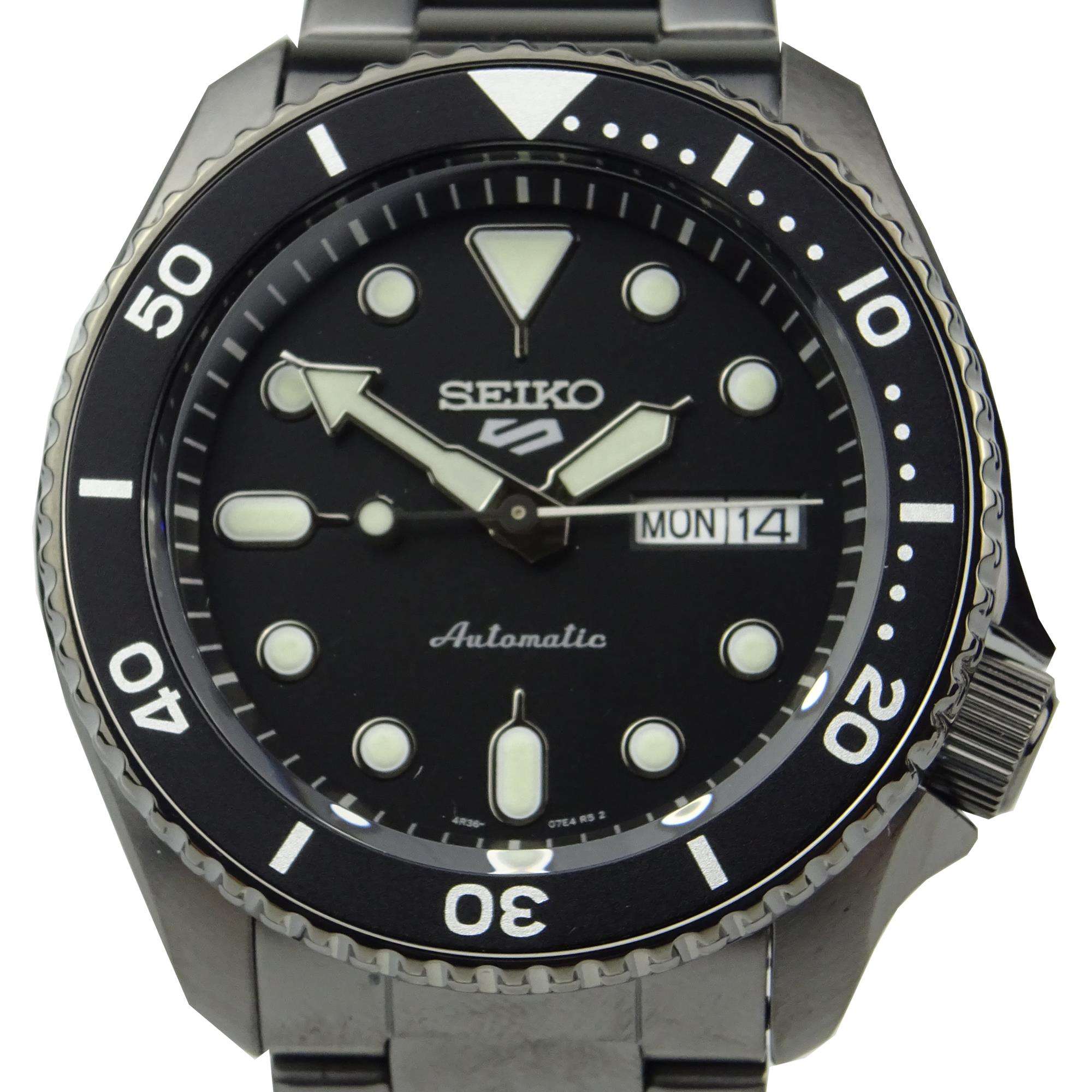 Seiko 5 Sports Automatic Black Dial Stainless Steel Bracelet Men's Watch SRPD65K1