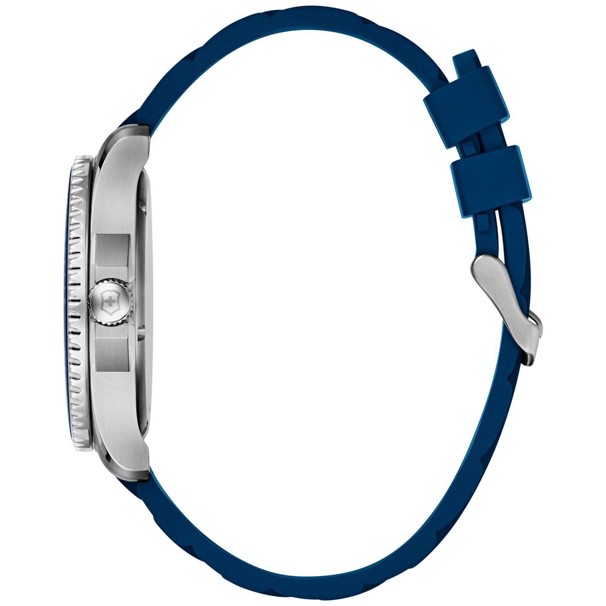 Victorinox Swiss Army Maverick Large Quartz Blue Dial Blue Rubber Strap Men's Watch 241603