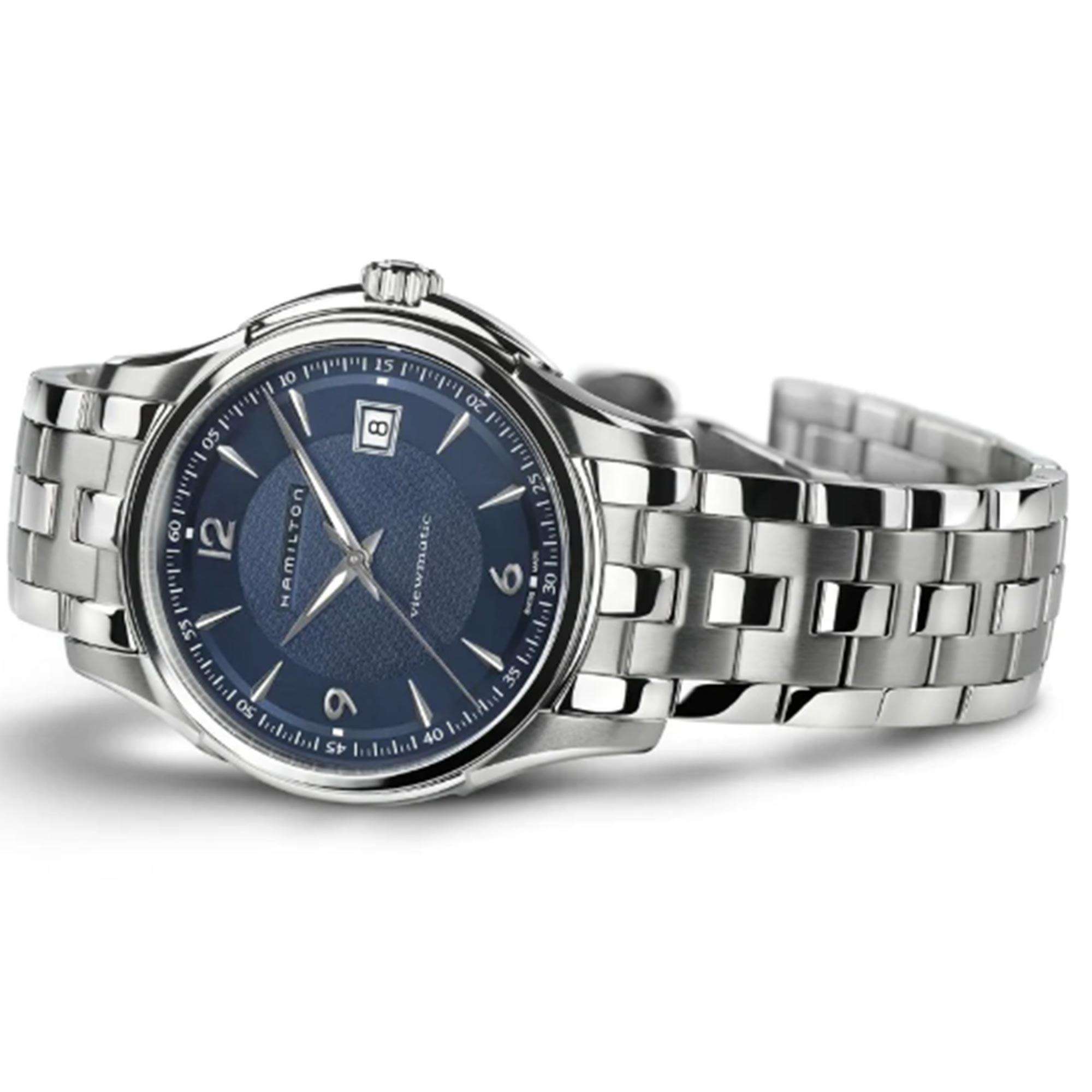 Hamilton Jazzmaster Viewmatic Automatic Blue Dial Stainless Steel Bracelet Men's Watch H32515145