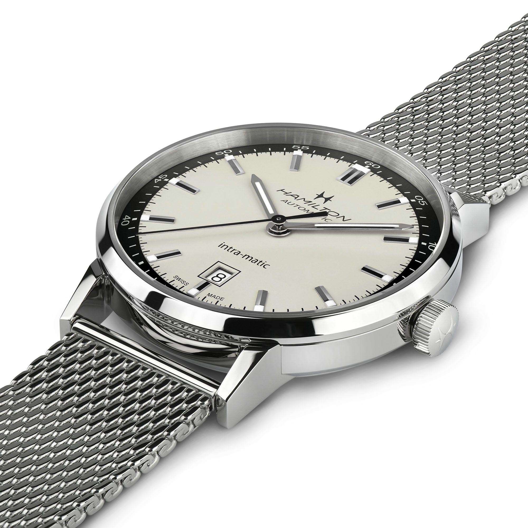 Hamilton American Classic 40mm White Dial Steel Mens Automatic Watch H38425120