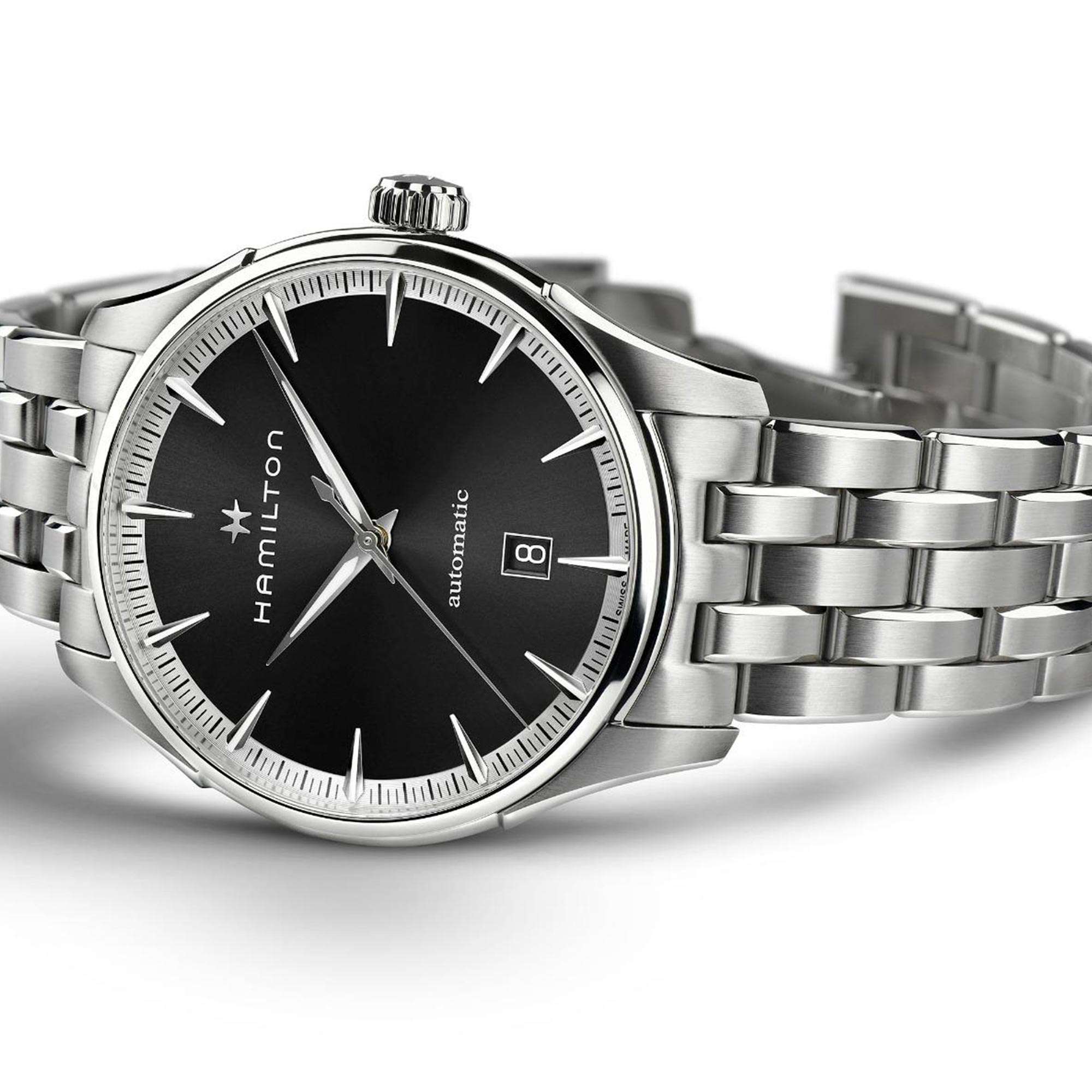 Hamilton Jazzmaster Automatic Black Dial Stainless Steel Bracelet Men's Watch H32475130