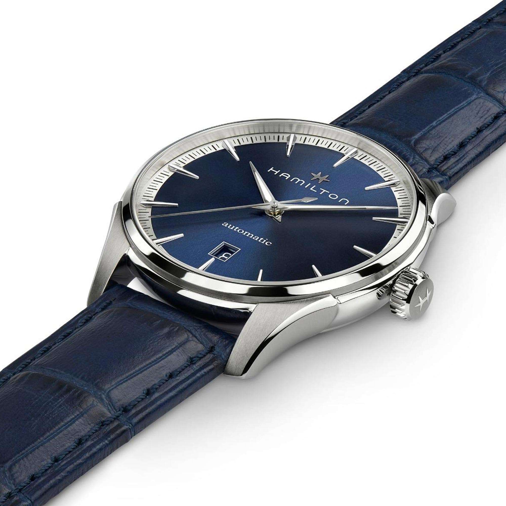 Hamilton Jazzmaster Automatic Blue Dial Leather Strap Men's Watch H32475640