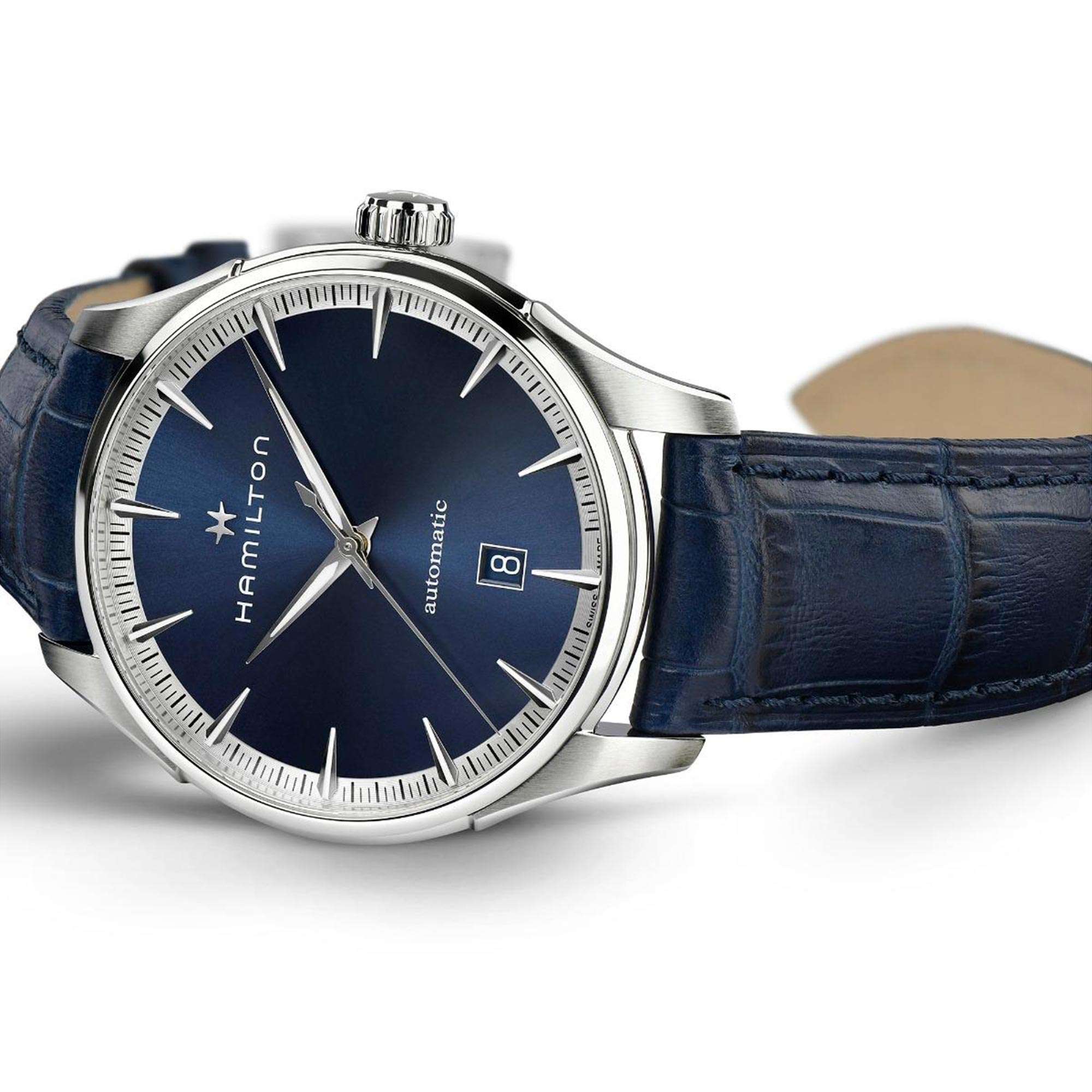 Hamilton Jazzmaster Automatic Blue Dial and Leather Strap Men's Watch H32475640