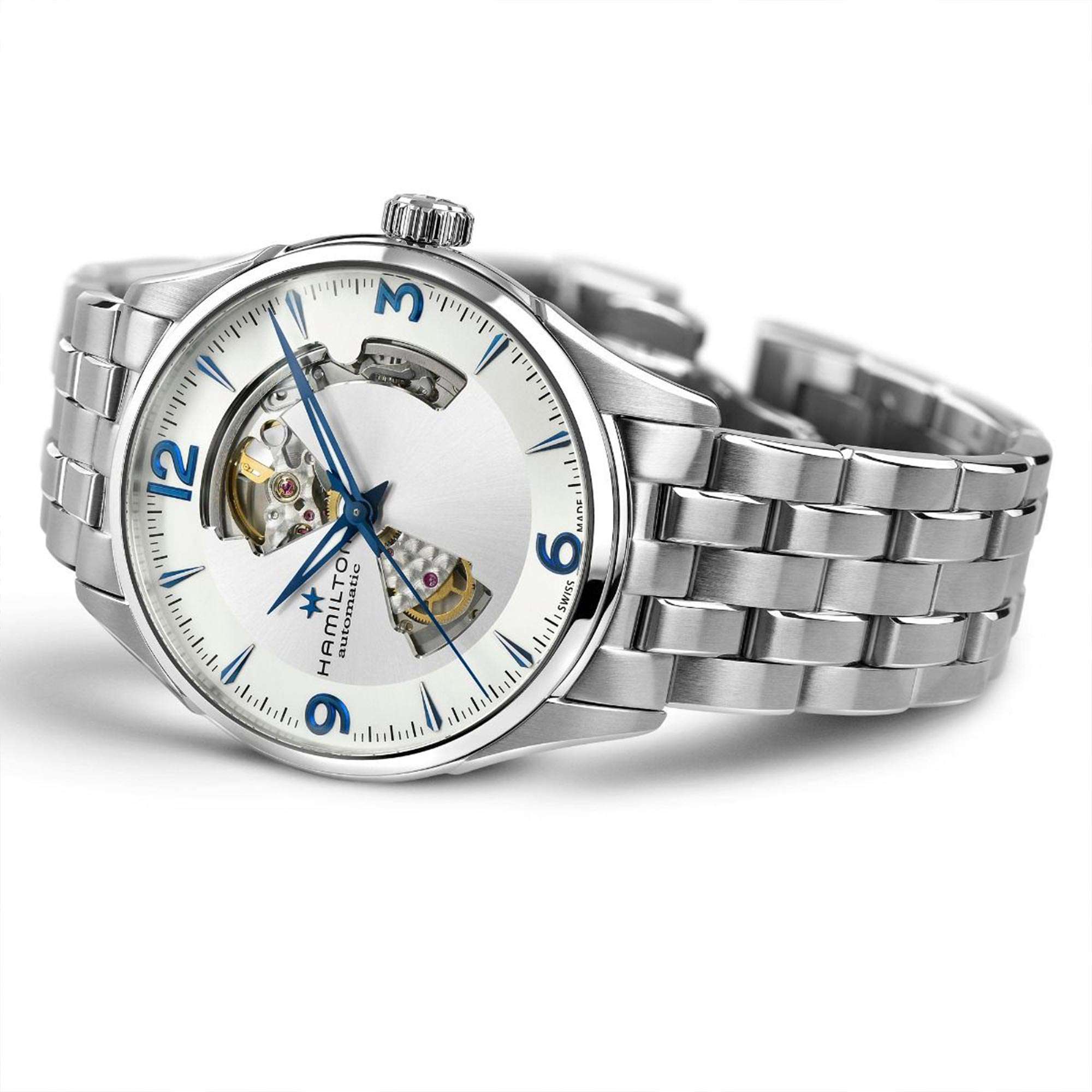 Hamilton Jazzmaster Viewmatic Open Heart Automatic Silver Dial Stainless Steel Bracelet Men's Watch H32705152