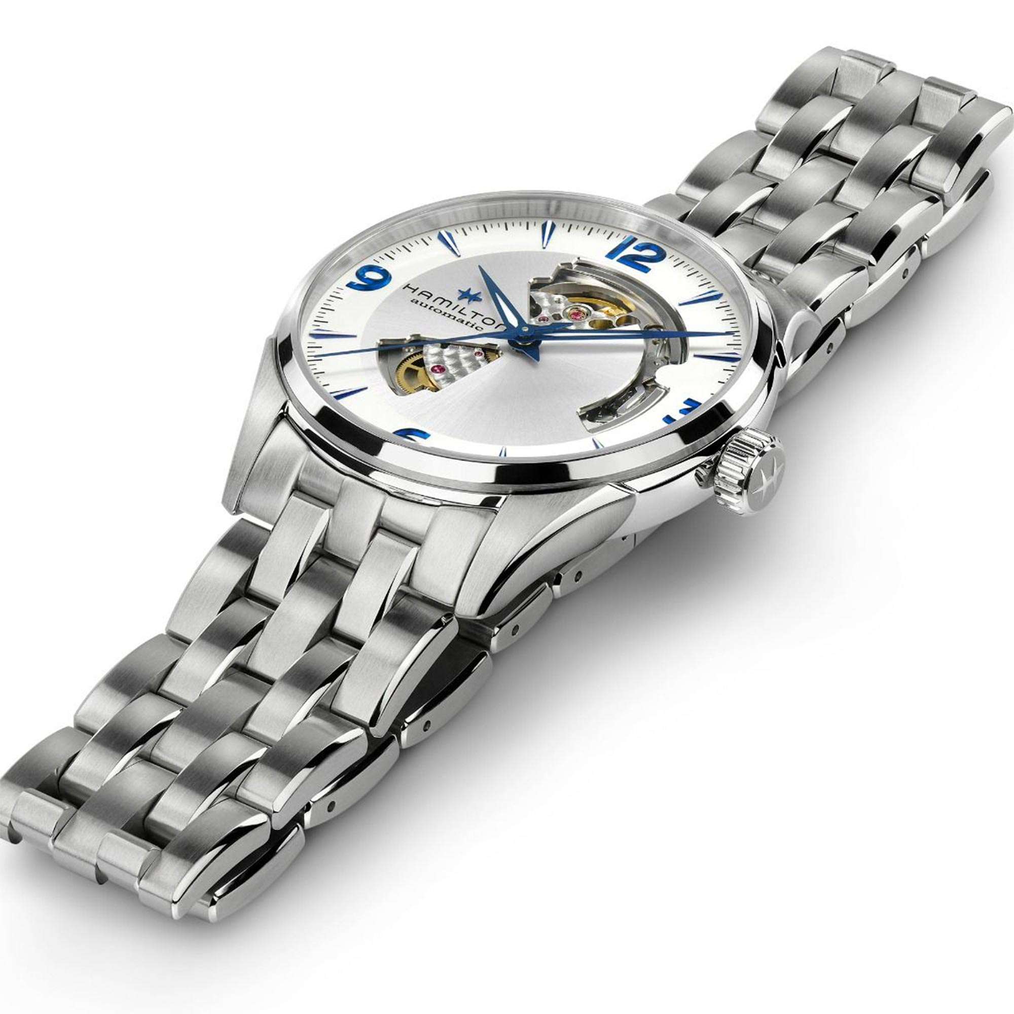 Hamilton Jazzmaster Viewmatic Open Heart Automatic Silver Dial Stainless Steel Bracelet Men's Watch H32705152
