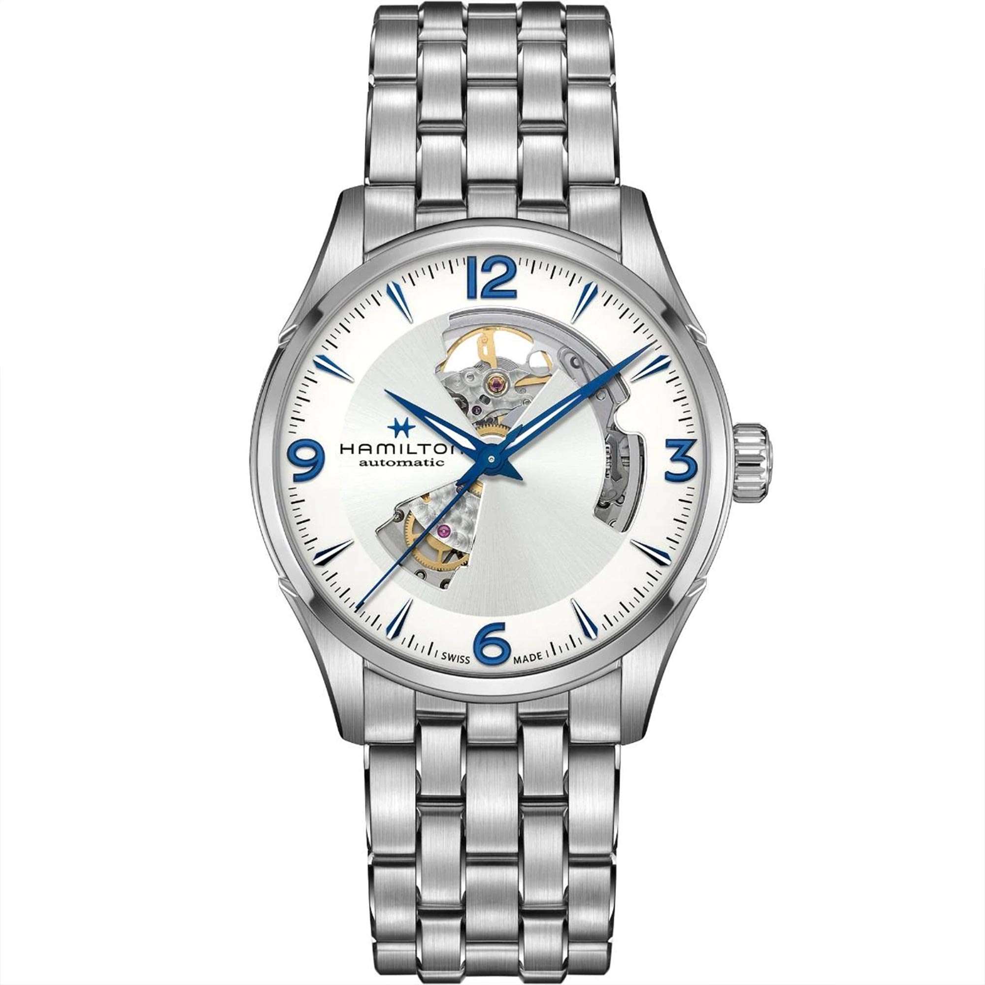 Hamilton Jazzmaster Viewmatic Open Heart Automatic Silver Dial Stainless Steel Bracelet Men's Watch H32705152