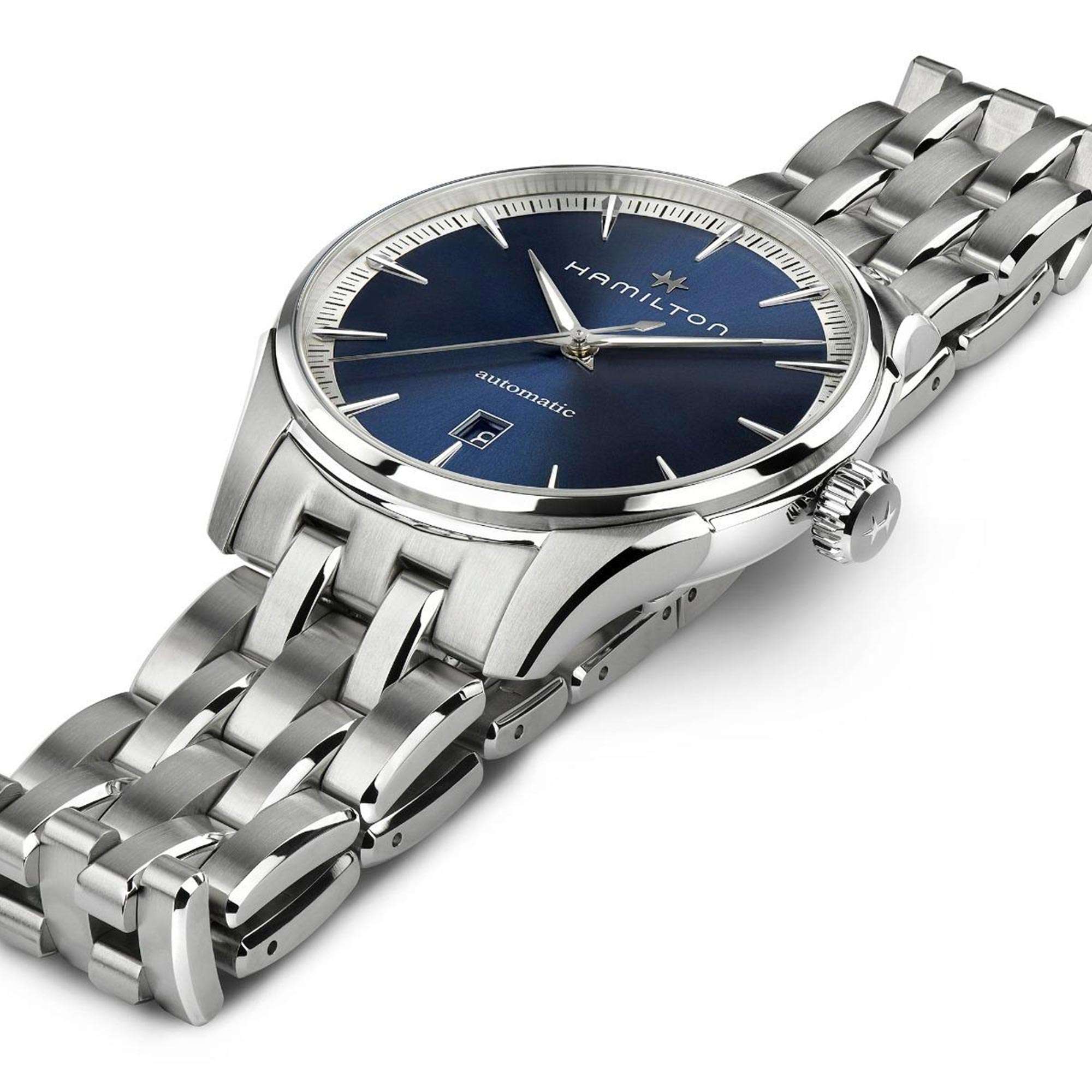 Hamilton Jazzmaster Automatic Blue Dial Stainless Steel Bracelet Men's Watch H32475140
