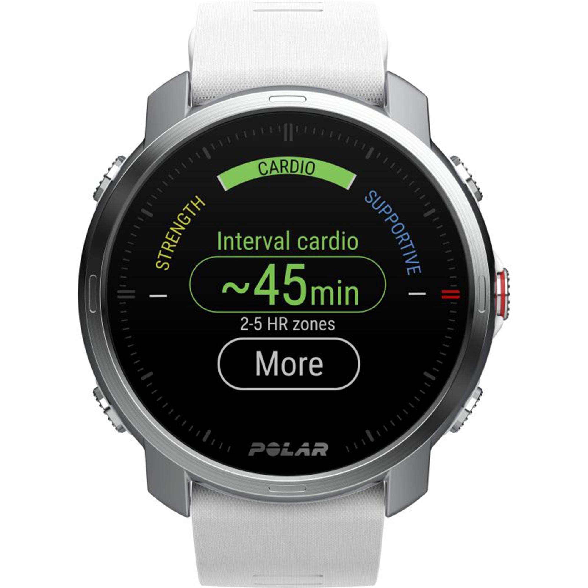 Polar Grit X Quartz Digital Dial White Rubber Strap Smartwatch 90081735
