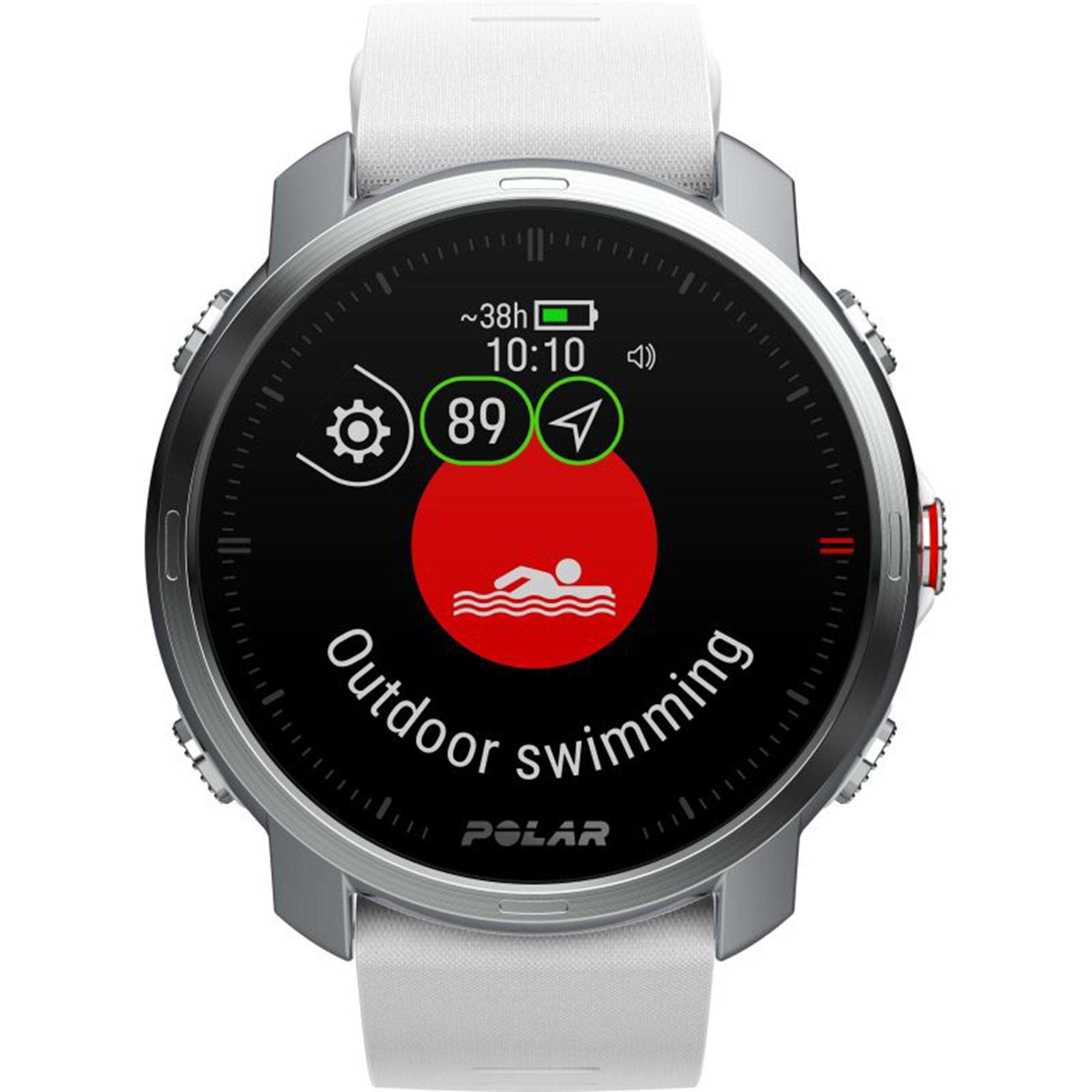 Polar Grit X Quartz Digital Dial White Rubber Strap Smartwatch 90081735
