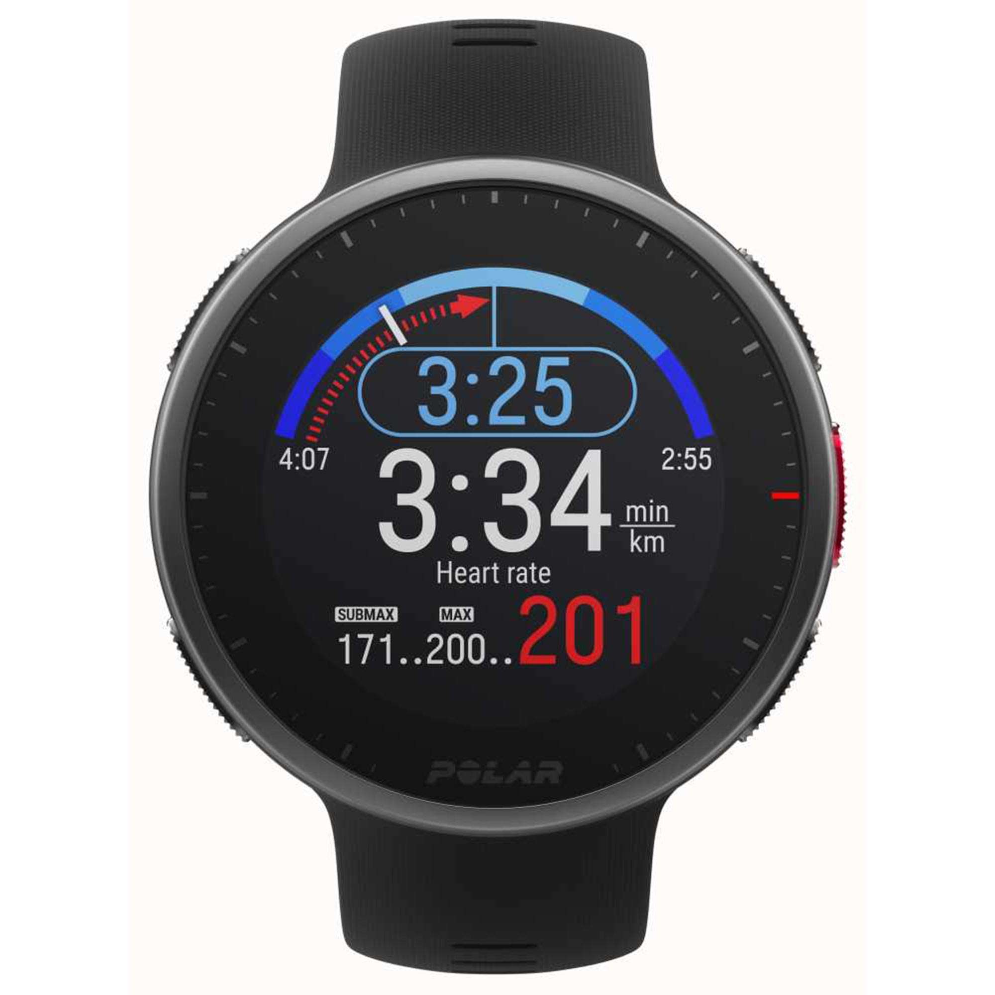 Polar Vantage V2 H10 HR Sensor Quartz Digital Dial Black Rubber Strap Smartwatch 90082711