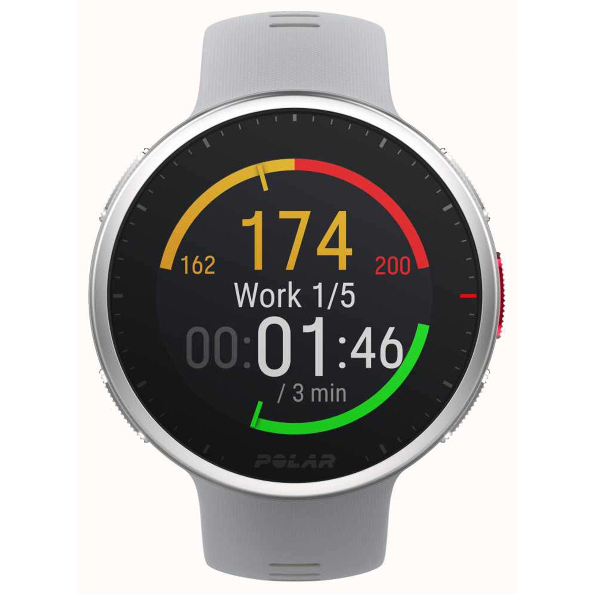 Polar Vantage V2 H10 HR Sensor Quartz Digital Dial Grey Rubber Strap Smartwatch 90083650