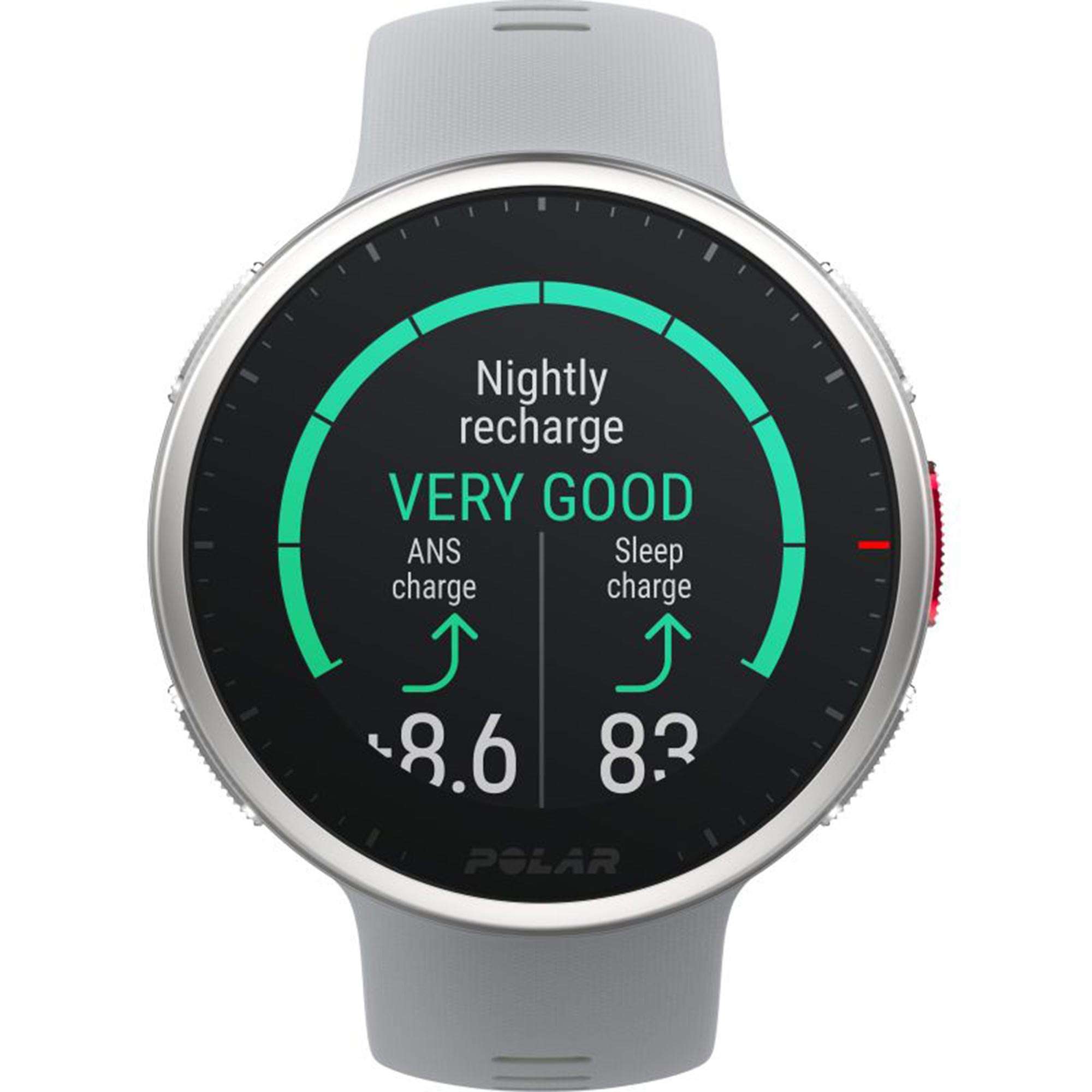 Polar Vantage V2 Quartz Digital Dial Grey Rubber Strap Smartwatch 90083651