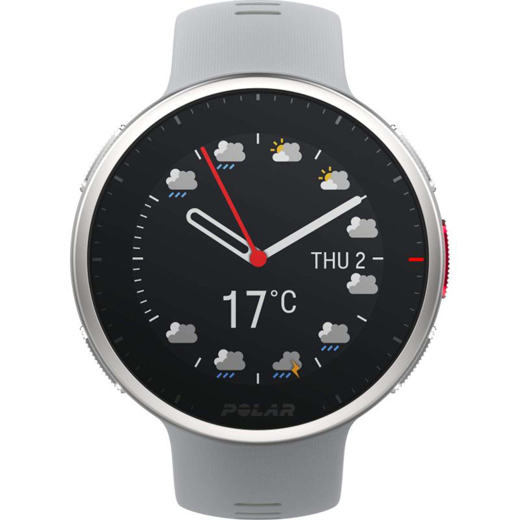 Polar Vantage V2 Quartz Digital Dial Grey Rubber Strap Smartwatch 90083651