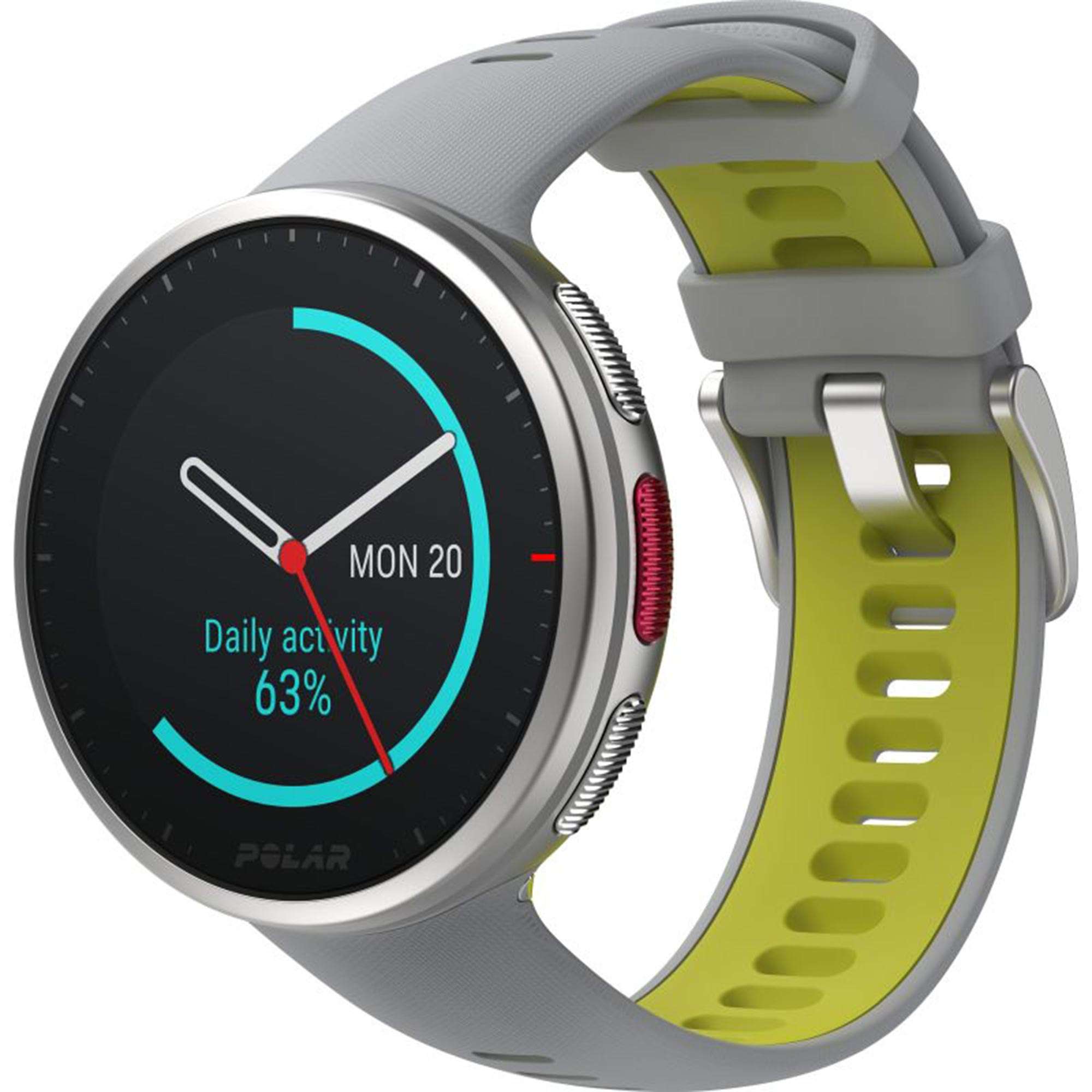 Polar Vantage V2 Quartz Digital Dial Grey Rubber Strap Smartwatch 90083651