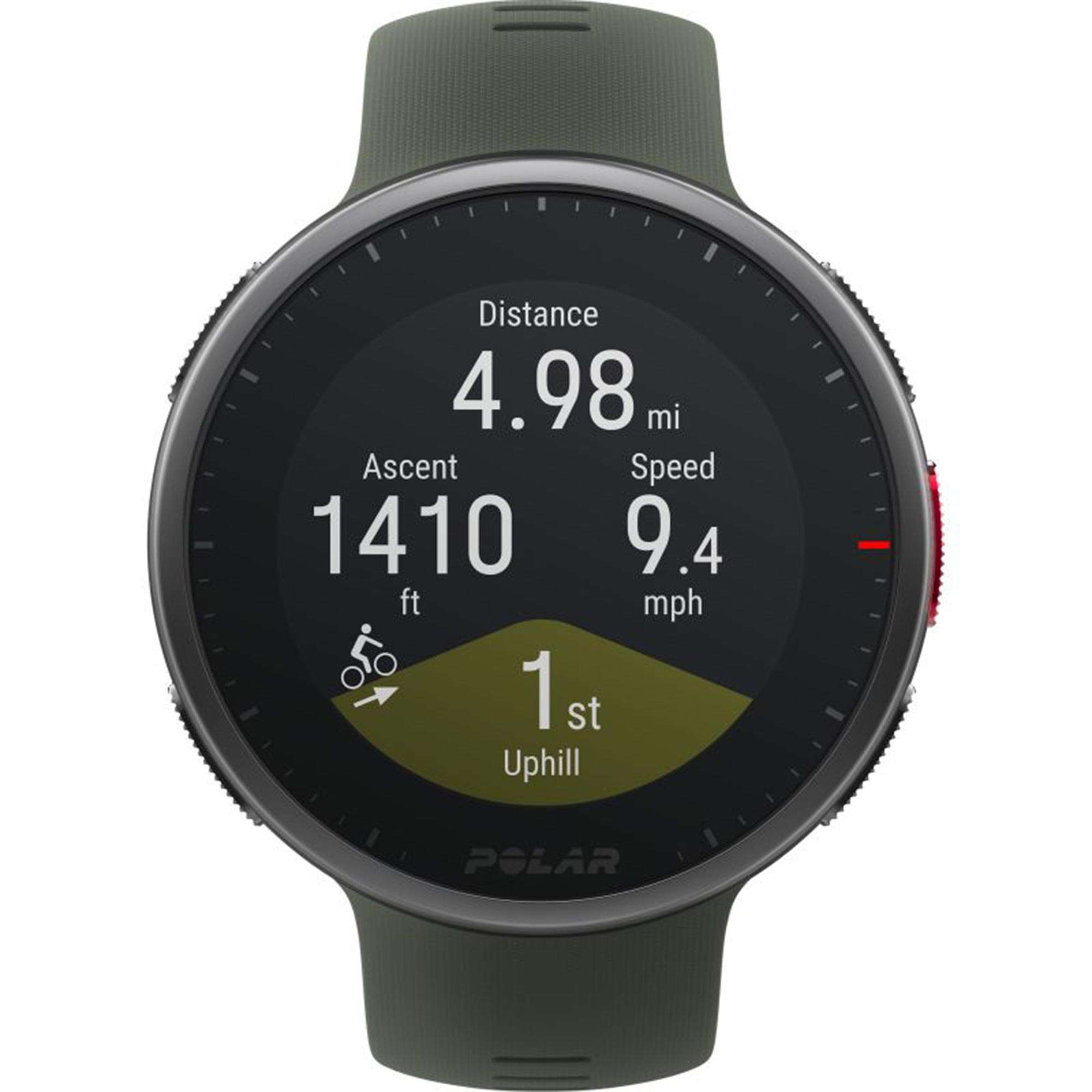 Polar Vantage V2 Quartz Digital Dial Green Rubber Strap Smartwatch 90083653