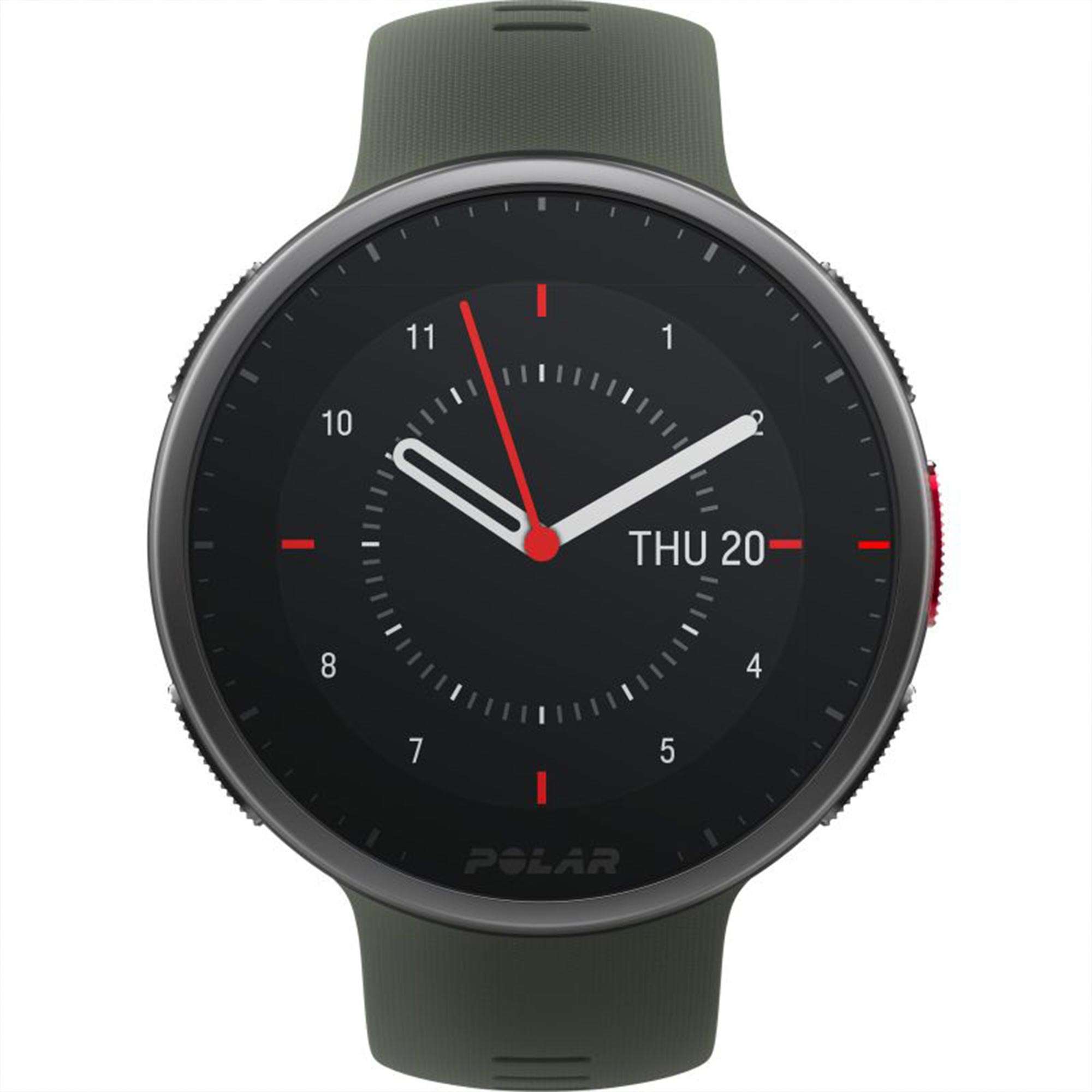 Polar Vantage V2 Quartz Digital Dial Green Rubber Strap Smartwatch 90083653