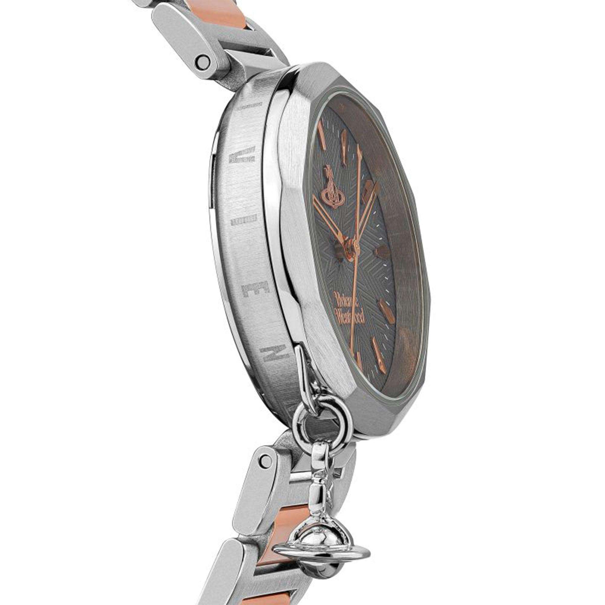 Vivienne Westwood Poplar Quartz Movement Grey Dial Stainless Steel Bracelet Ladies Watch VV246GYSR