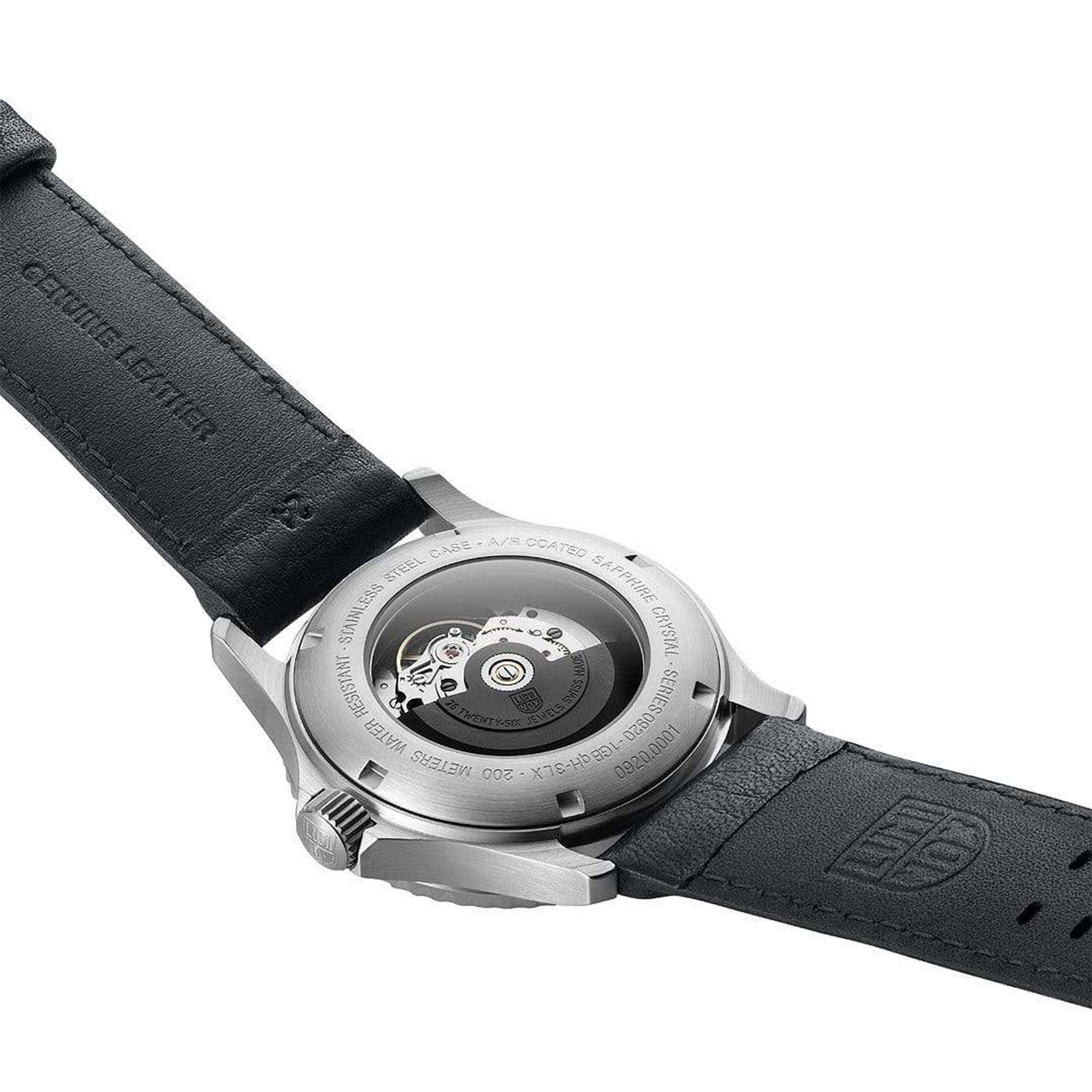 Luminox Sport Timer 0920 Series Automatic Black Dial Leather Strap Men's Watch XS.0921