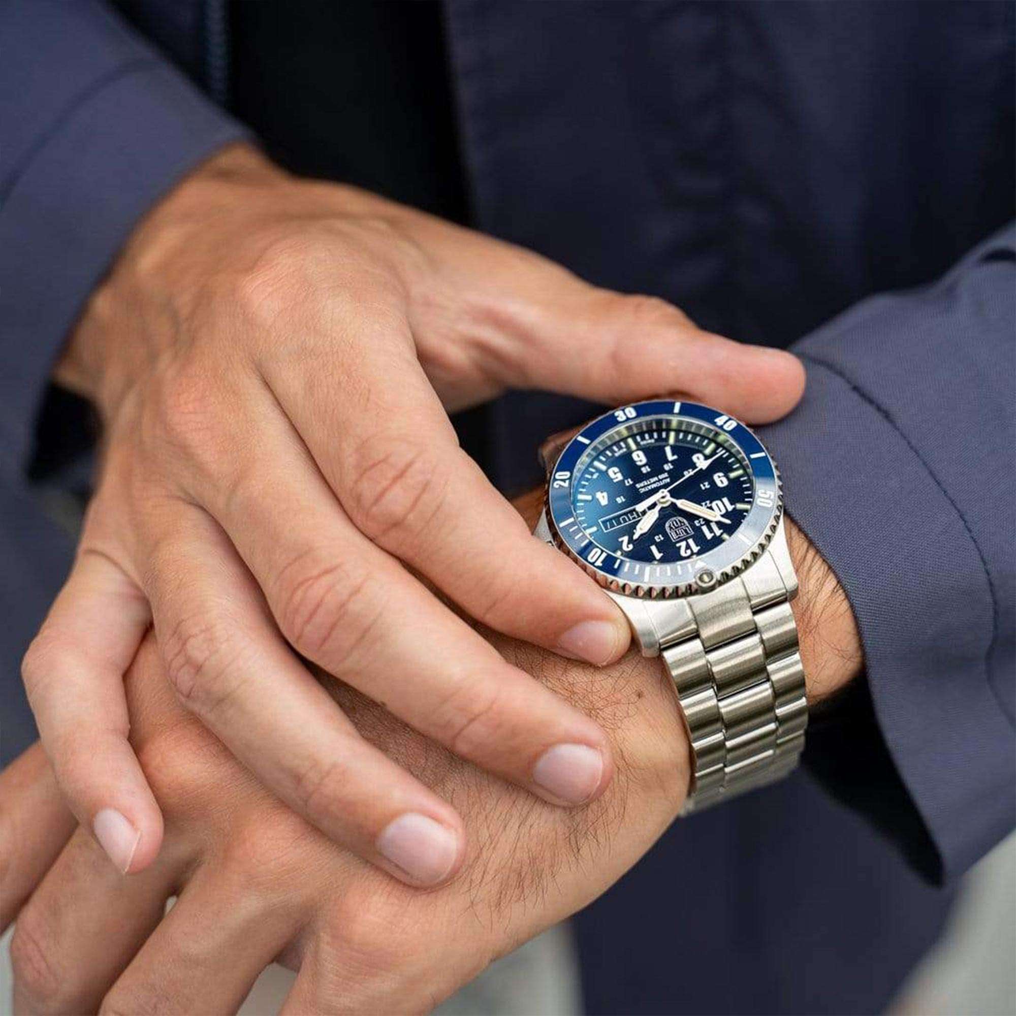 Luminox Sport Timer 0920 Series Automatic Blue Dial Silver Stainless Steel Bracelet Men's Watch XS.0924