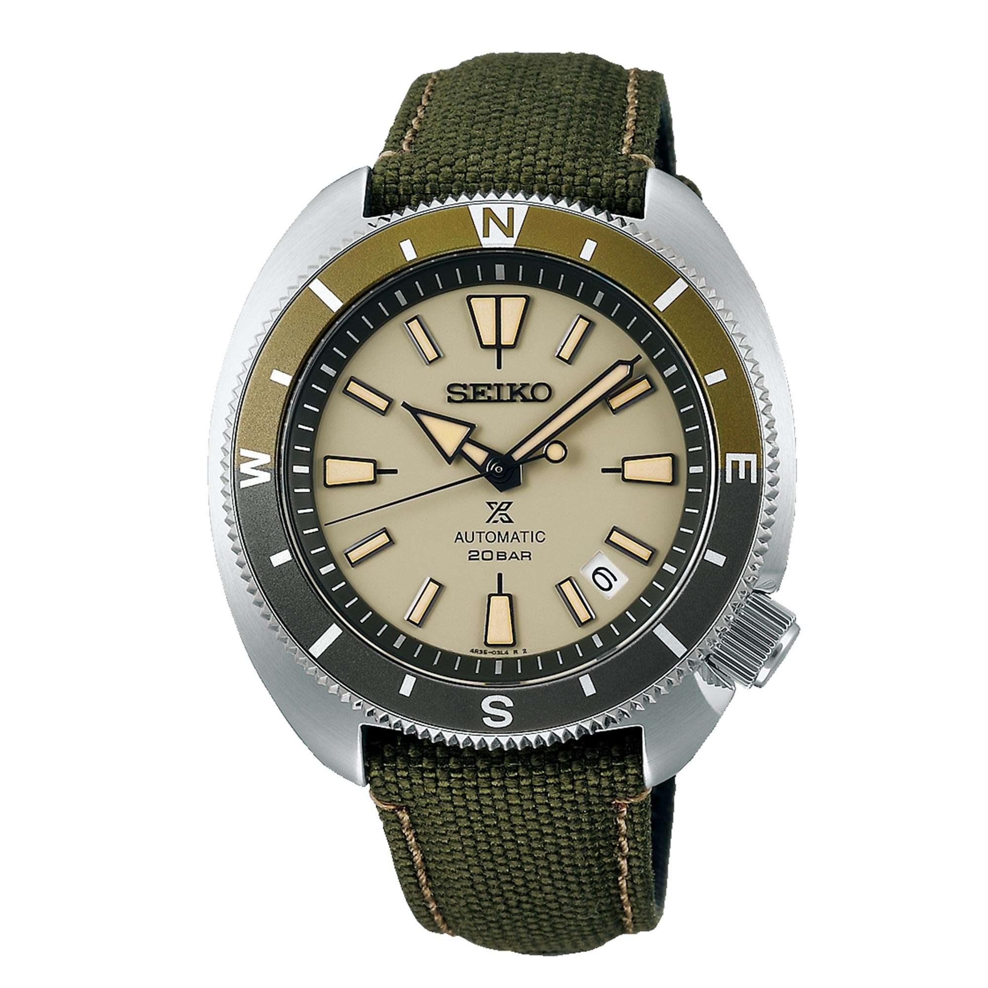 Seiko Prospex Tortoise Automatic Movement Tan Dial Polyester Bracelet Men’s Watch SRPG13K1