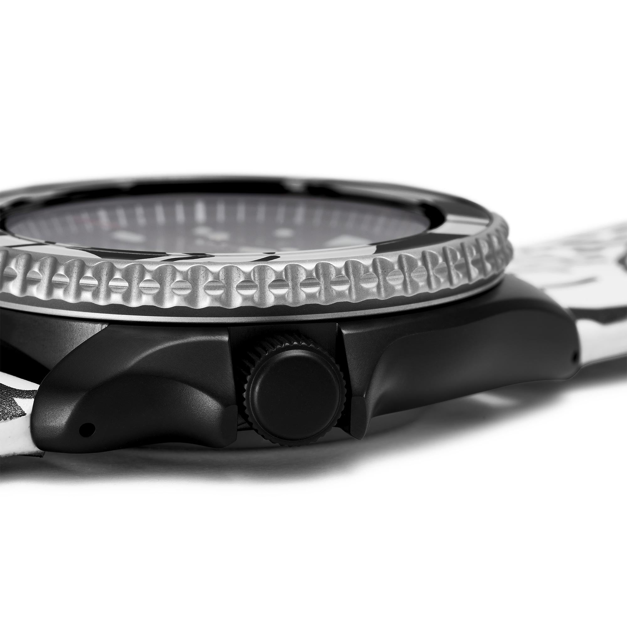 Seiko 5 Sports Auto Moai Limited Edition Automatic Movement Black Dial Leather Strap Men's Watch SRPG43K1