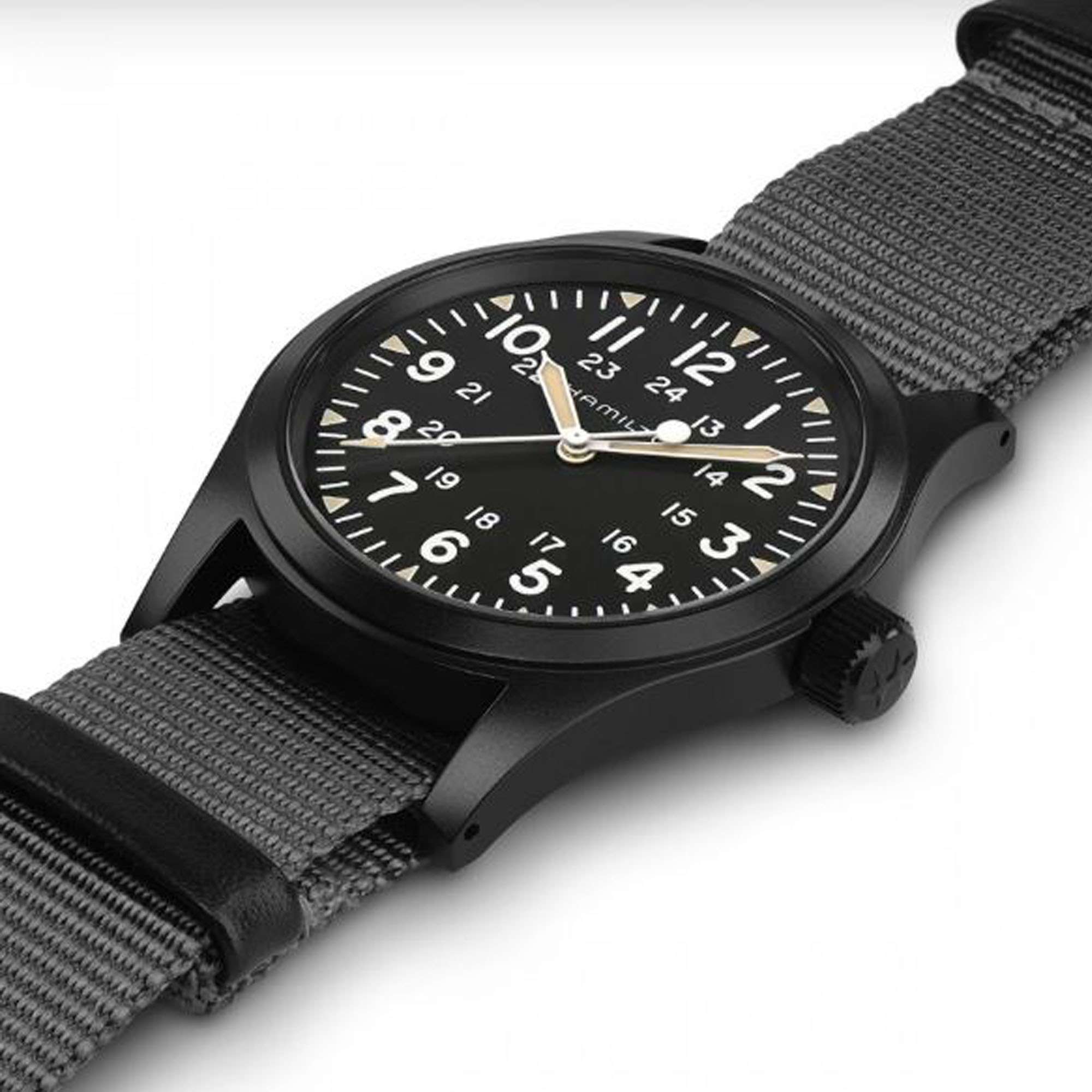 Hamilton Khaki Field Mechanical Black Dial Black NATO Strap Men's Watch H69409930